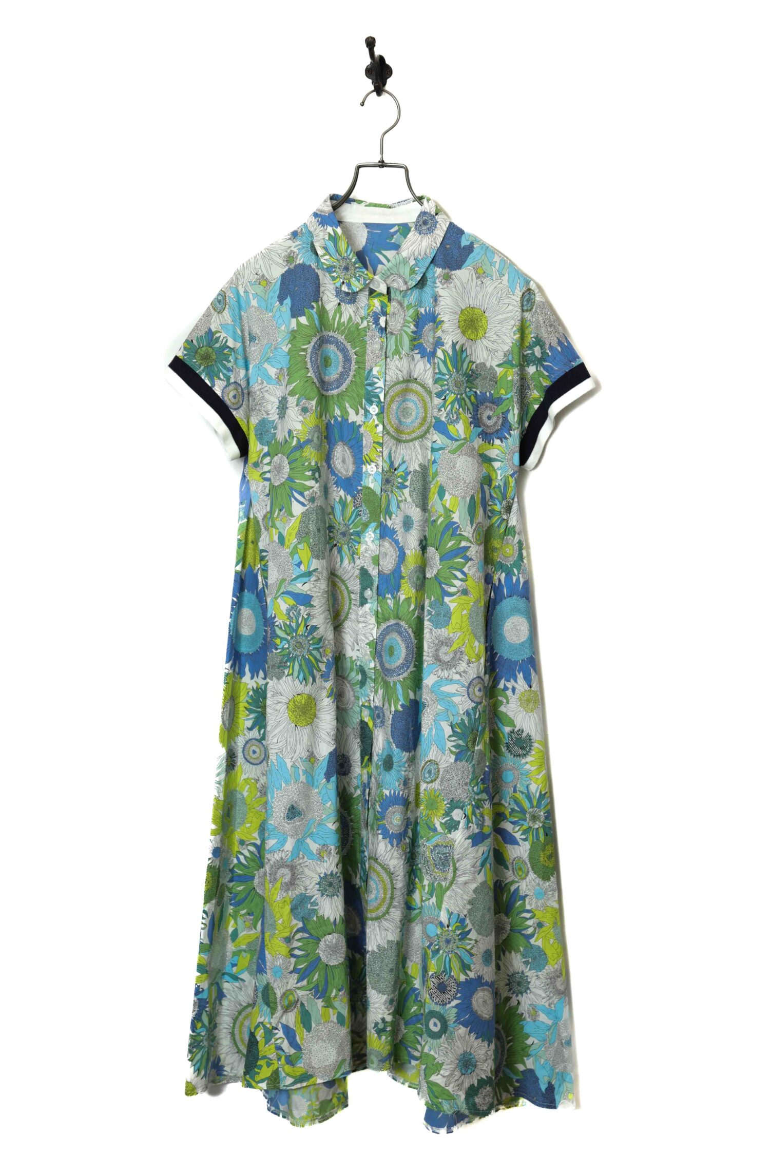 VINTAGE LONG SHIRT ONEPIECE DRESS/M