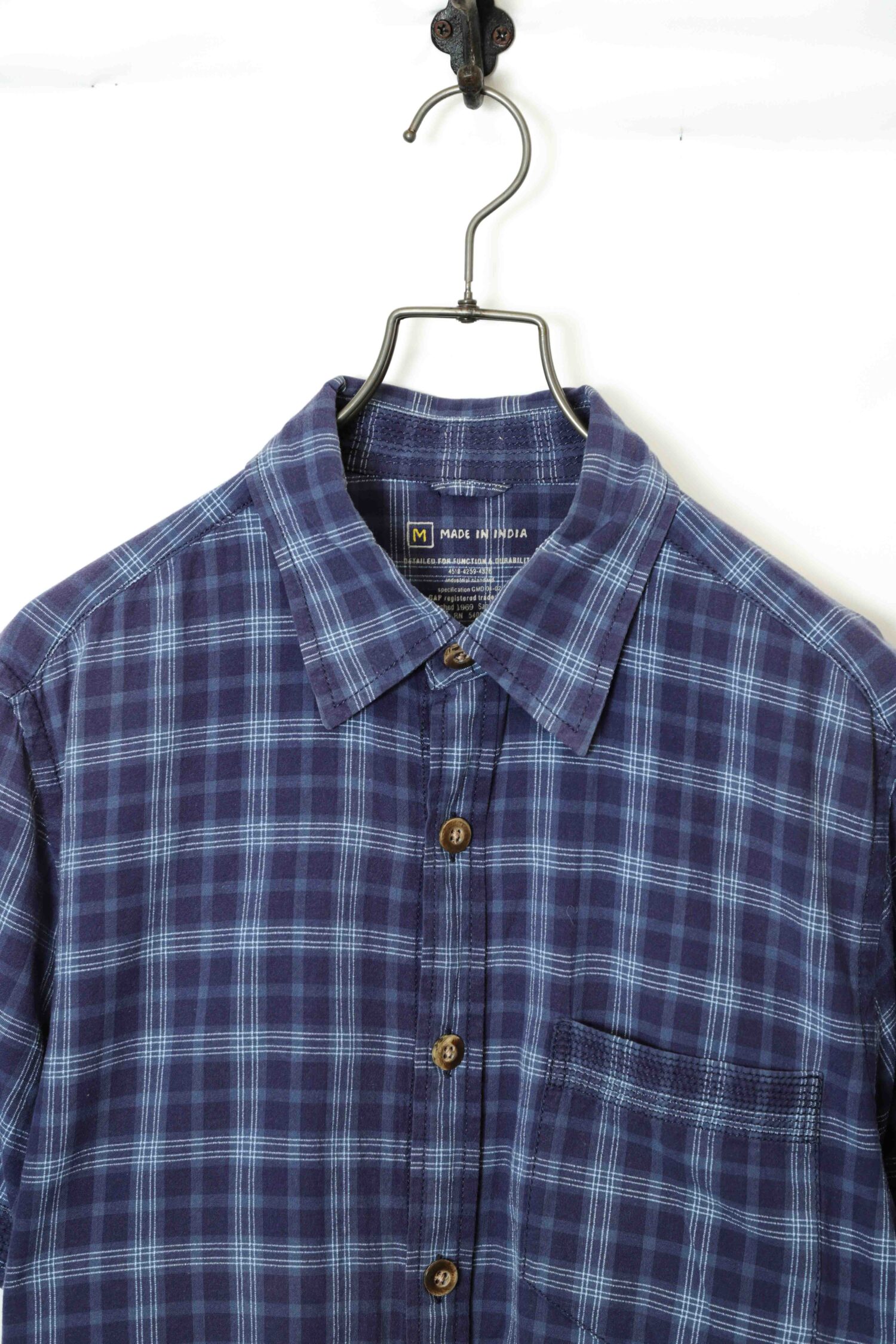 Alternative view of USED GAP CHECK PATTERN SHIRT/M