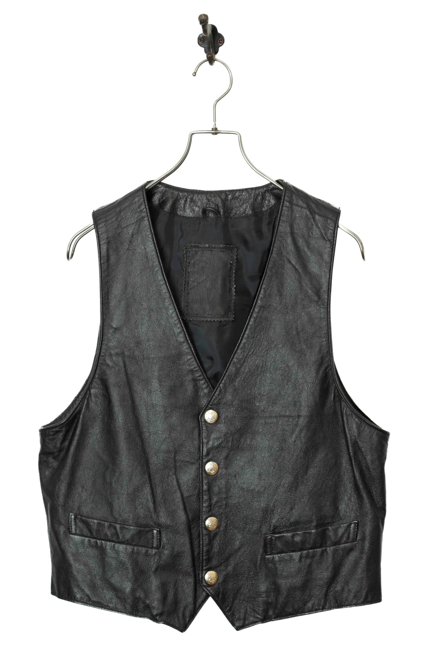 VINTAGE COW LEATHER VEST/L