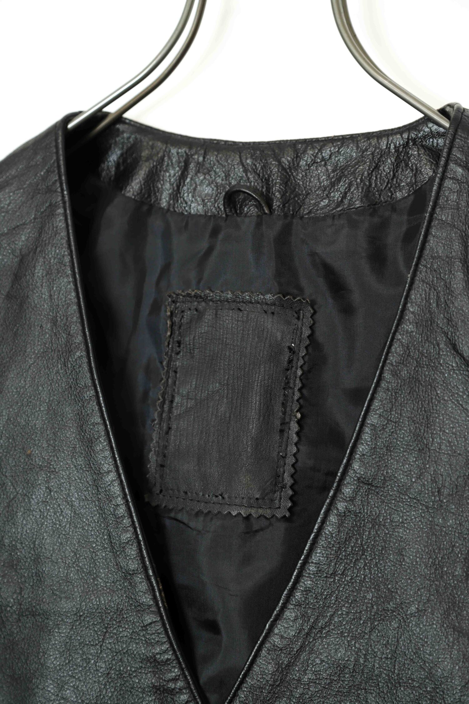 Alternative view of VINTAGE COW LEATHER VEST/L