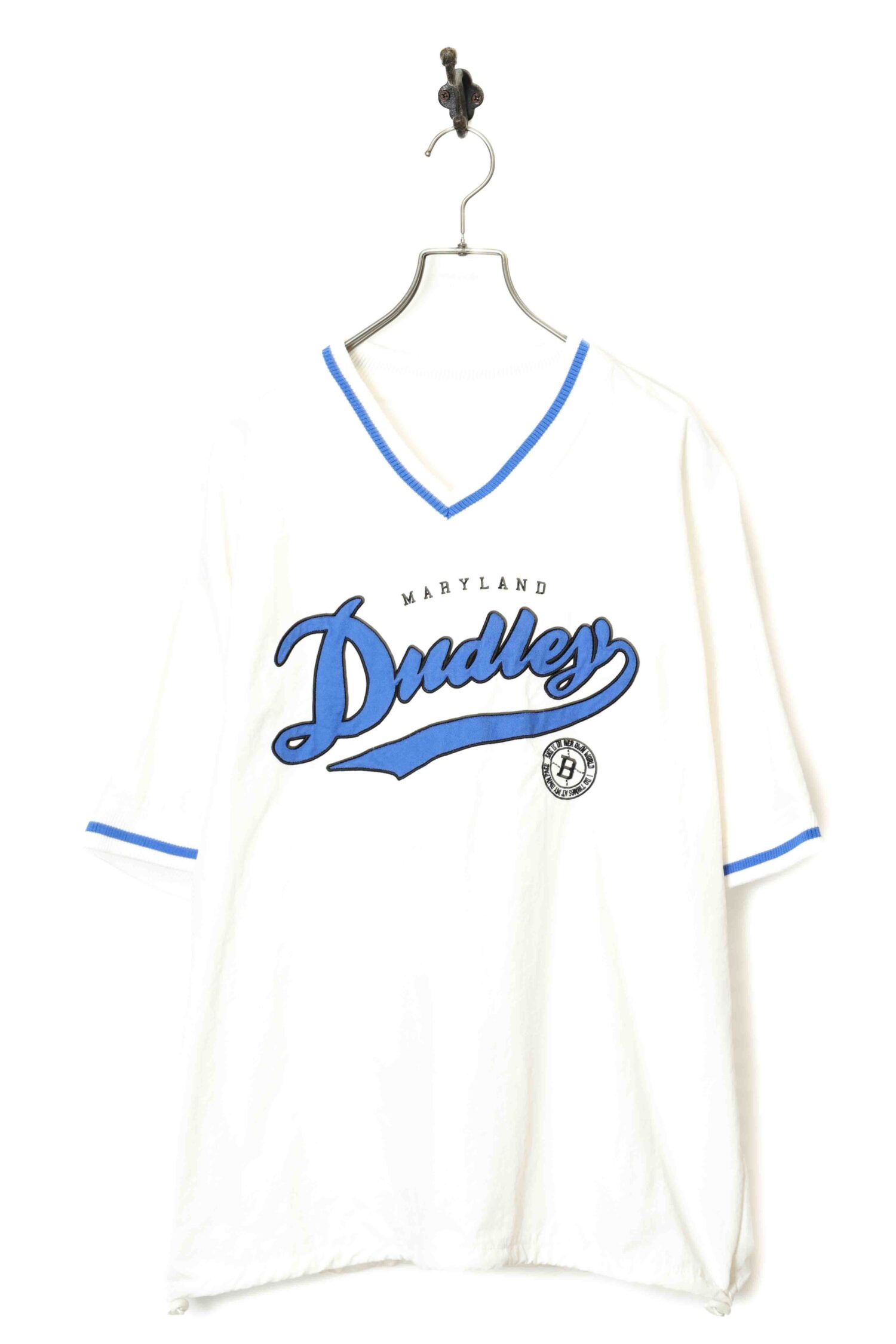 VINTAGE EMBROIDERY V-NECK T-SHIRT/XL