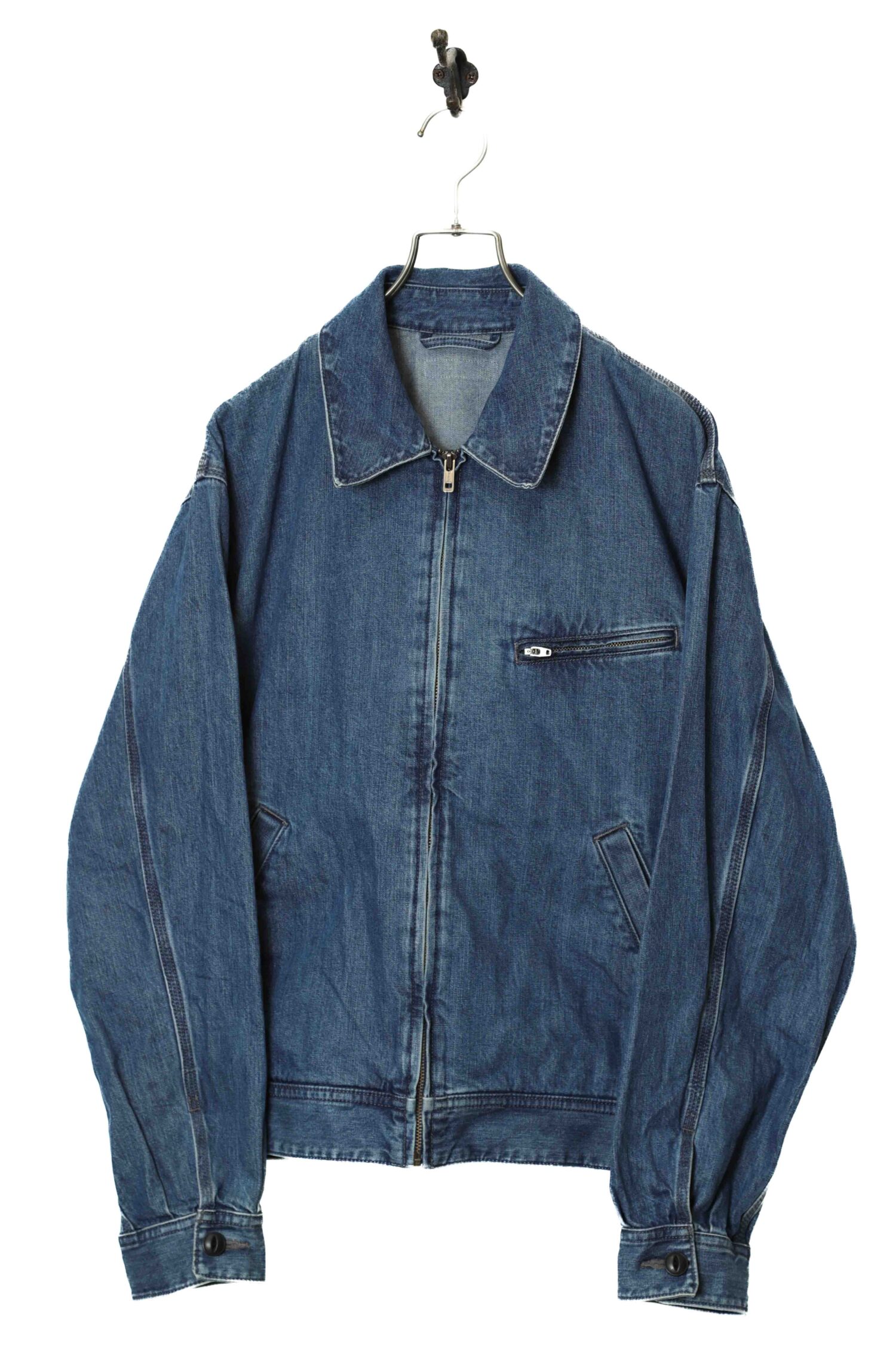 VINTAGE DENIM BOMBER JACKET/XL