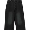 VINTAGE WIDE BLACK DENIM PANTS/W82