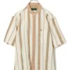 USED STRIPED SHORT SLEEVE SHIRT/M