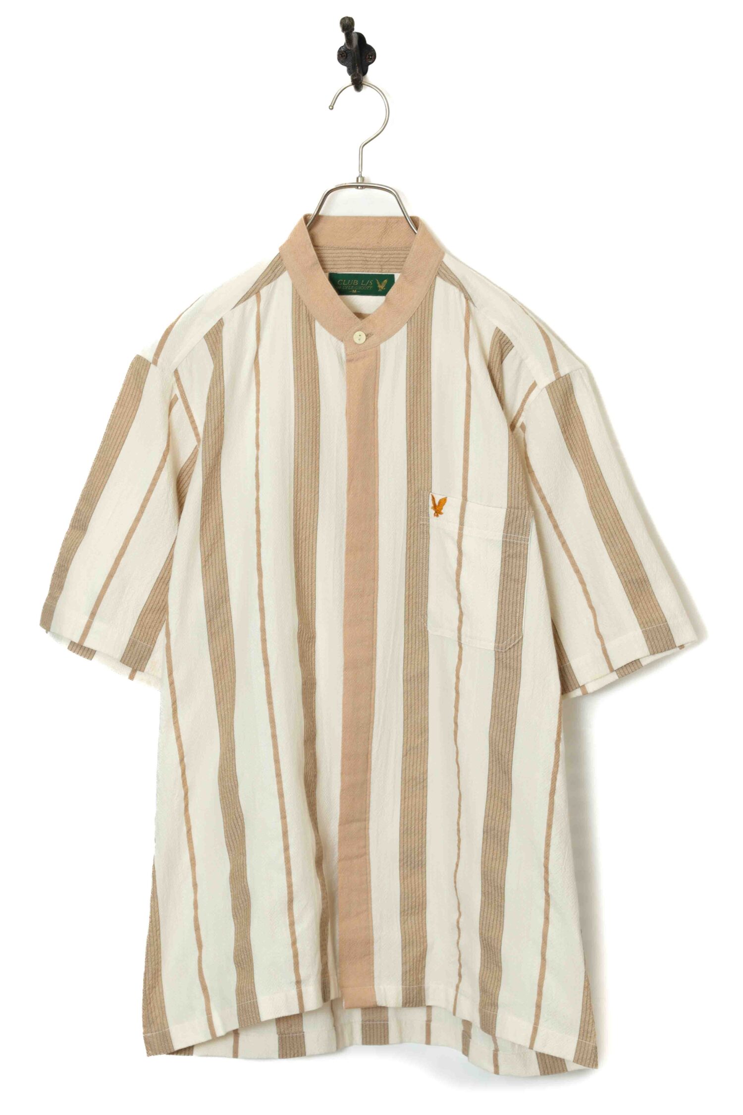 USED STRIPED SHORT SLEEVE SHIRT/M