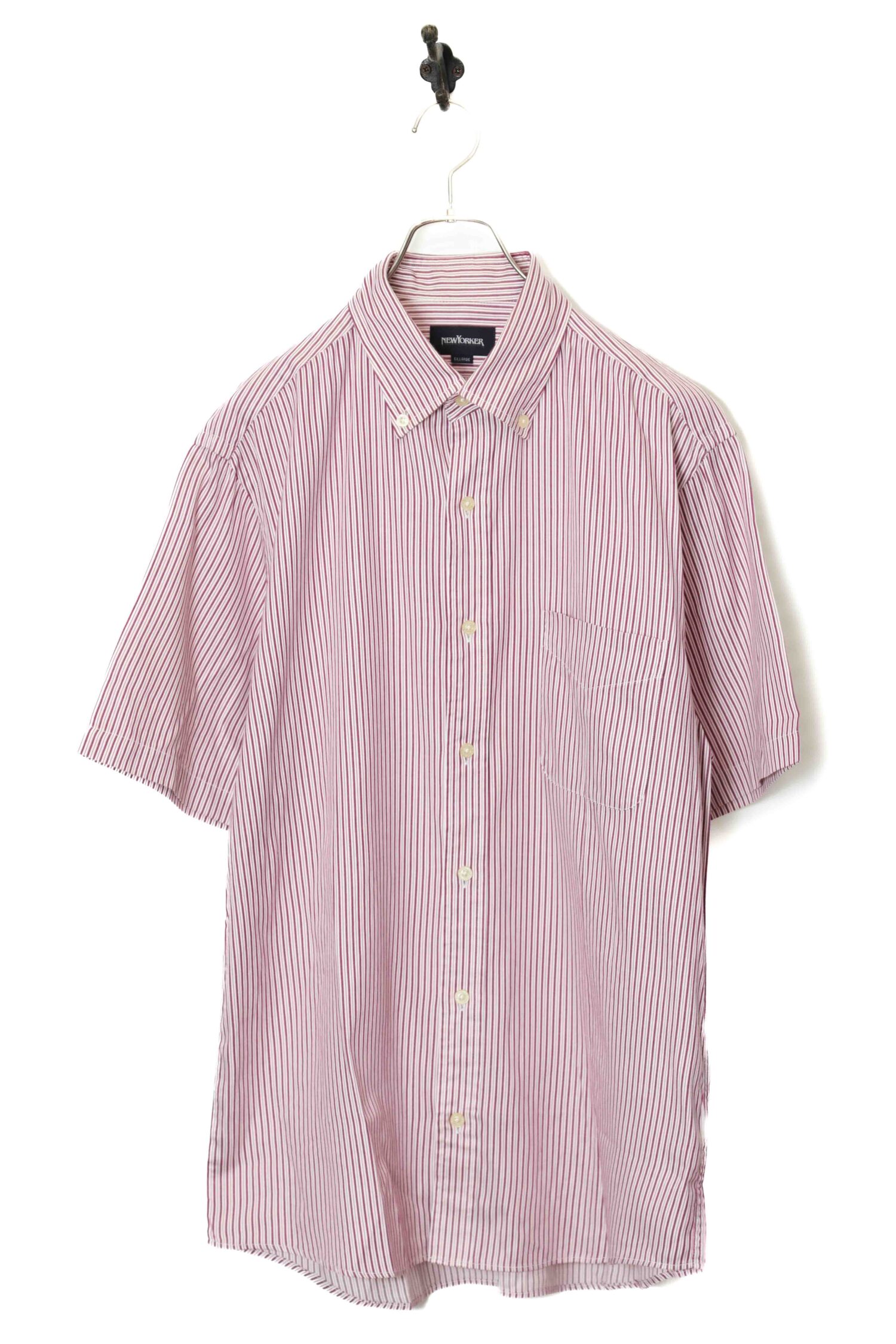 USED NEWYORKER STRIPED SHORT SLEEVE SHIRT/XL