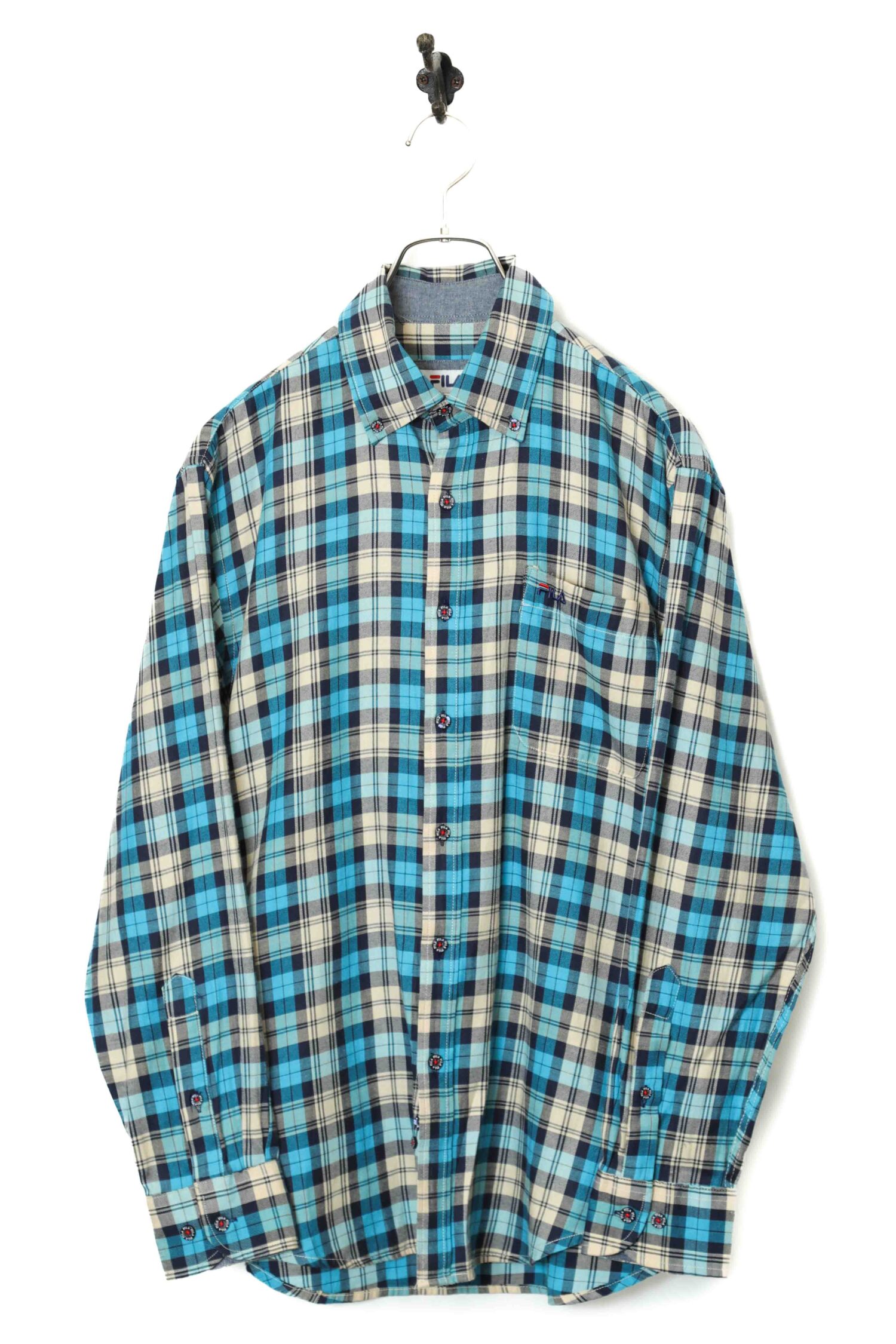 USED FILA CHECK SHIRT/M