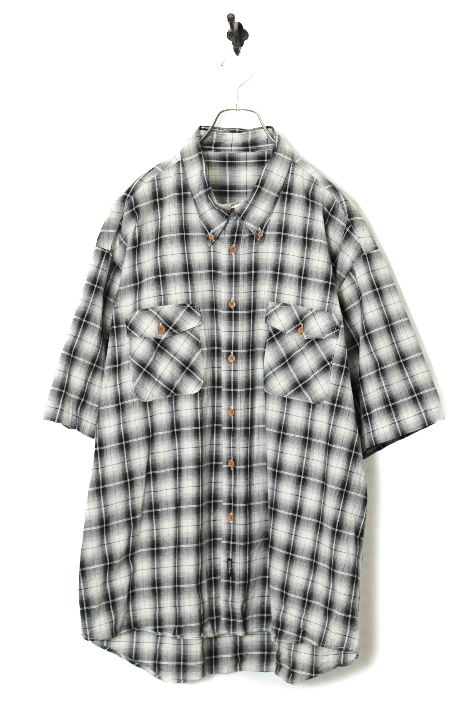 VINTAGE CHECK SHORT SLEEVE SHIRT/XL