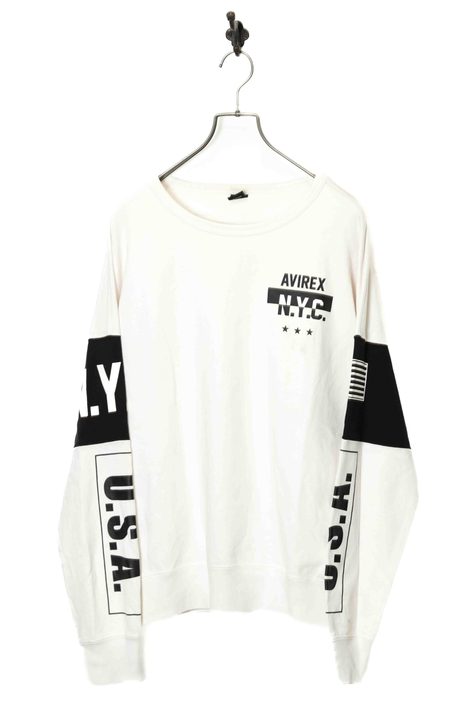 USED AVIREX PRINTED SWEAT SHIRT/M