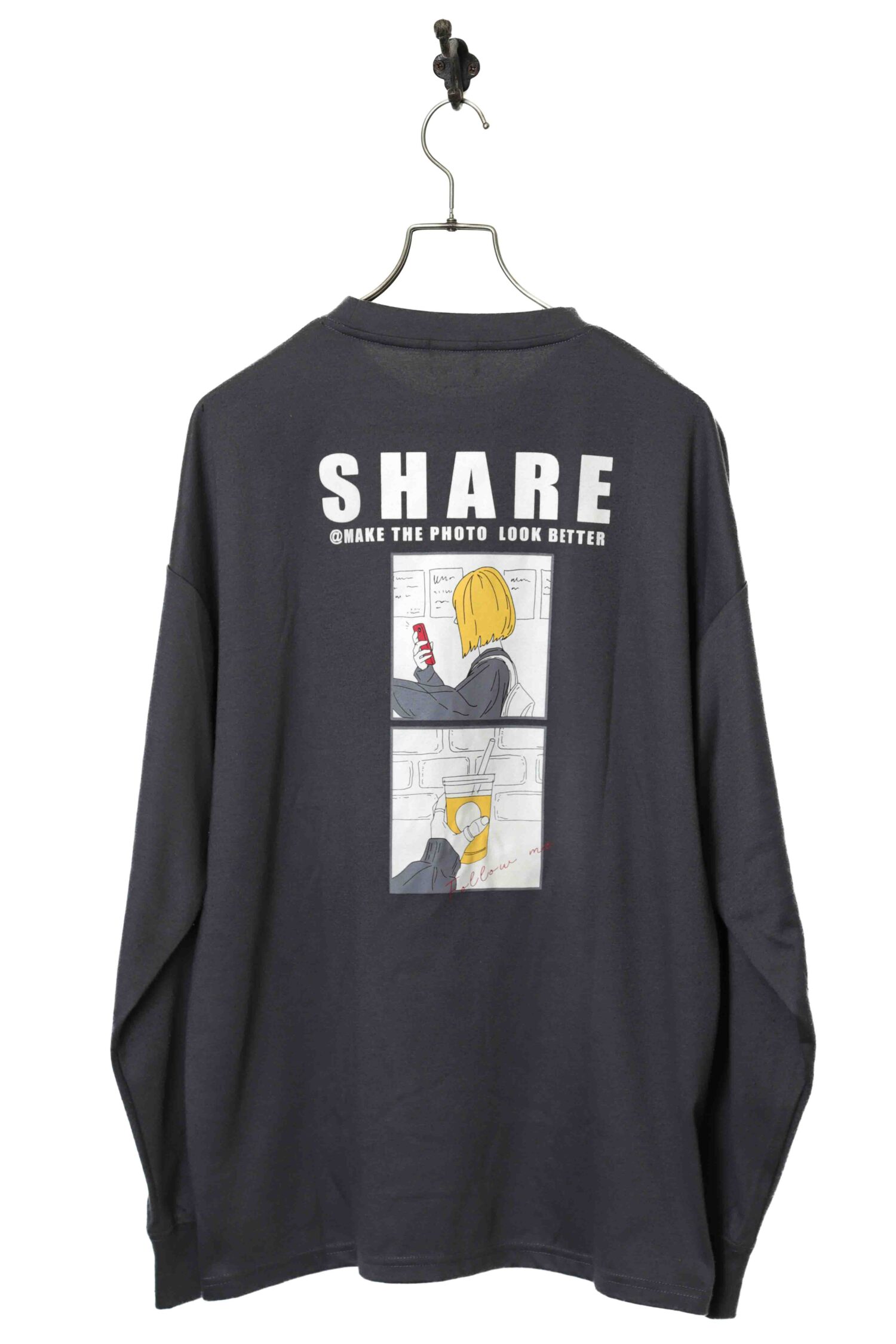 USED PRINTED LONG SLEEVE T-SHIRT/XL
