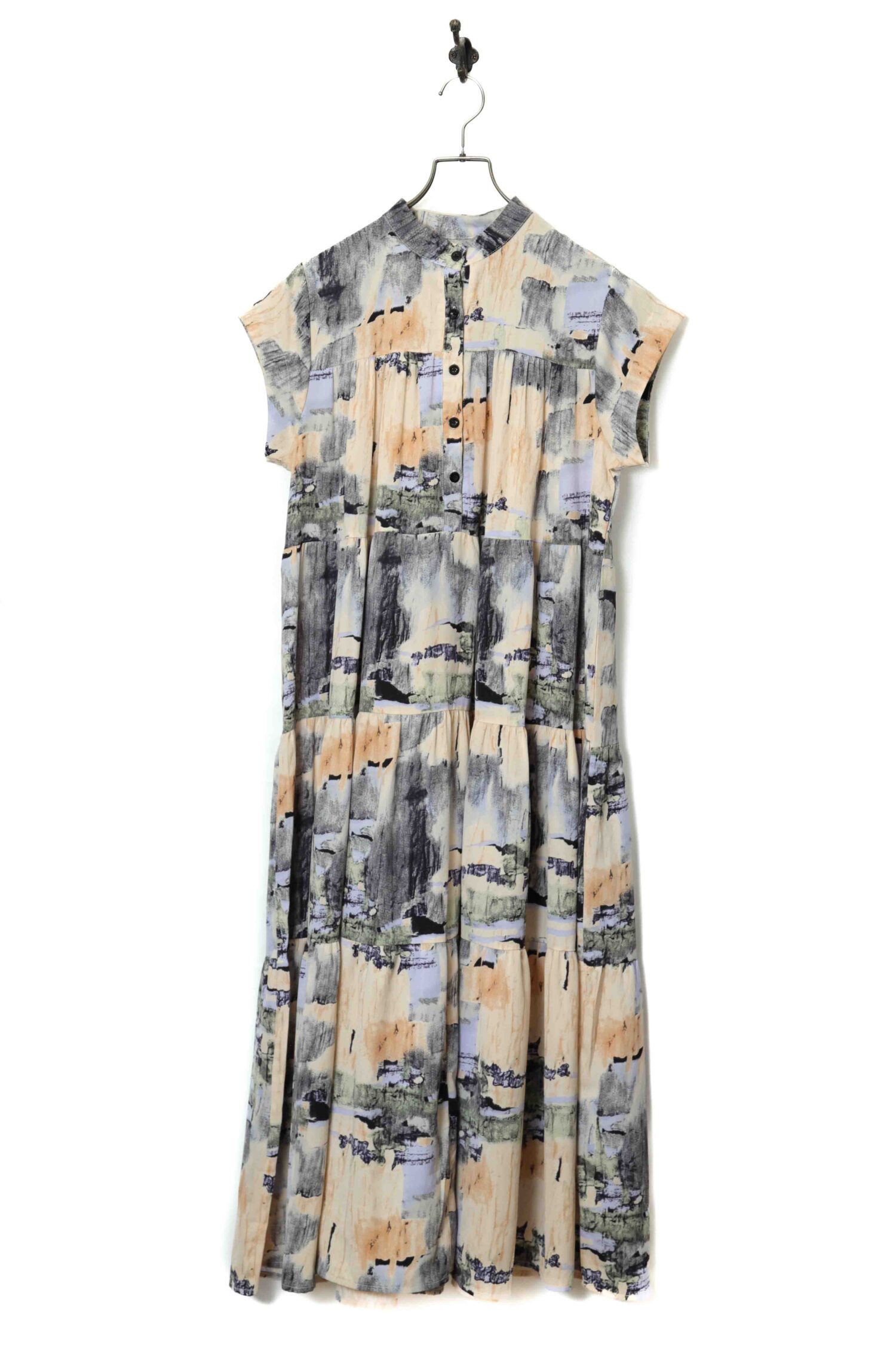 VINTAGE PRINTED ONE-PIECE DRESS/L