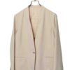 USED NO COLLAR TAILORED JACKET/M