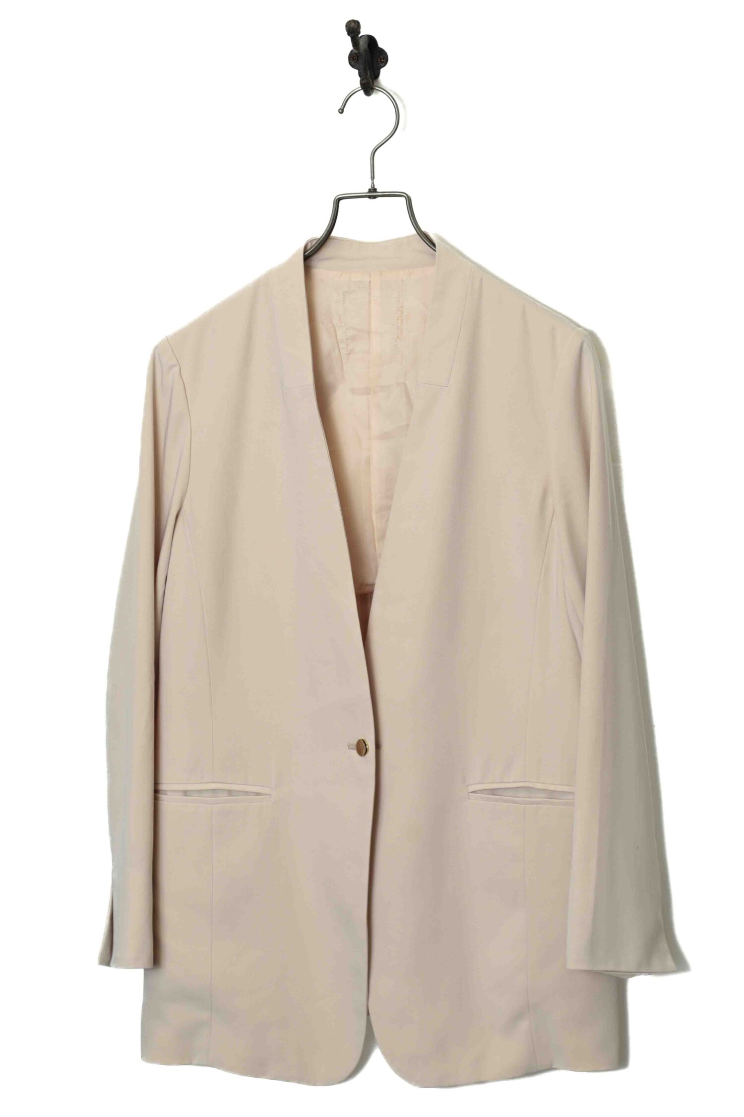 USED NO COLLAR TAILORED JACKET/M