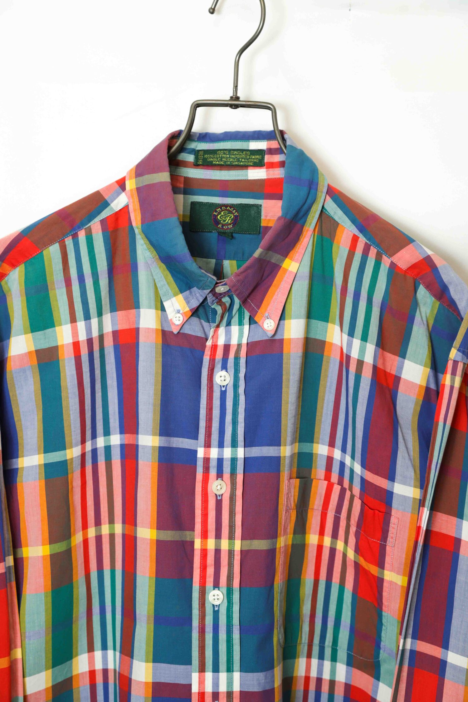 Alternative view of USED CHECK PATTERN SHIRT/L