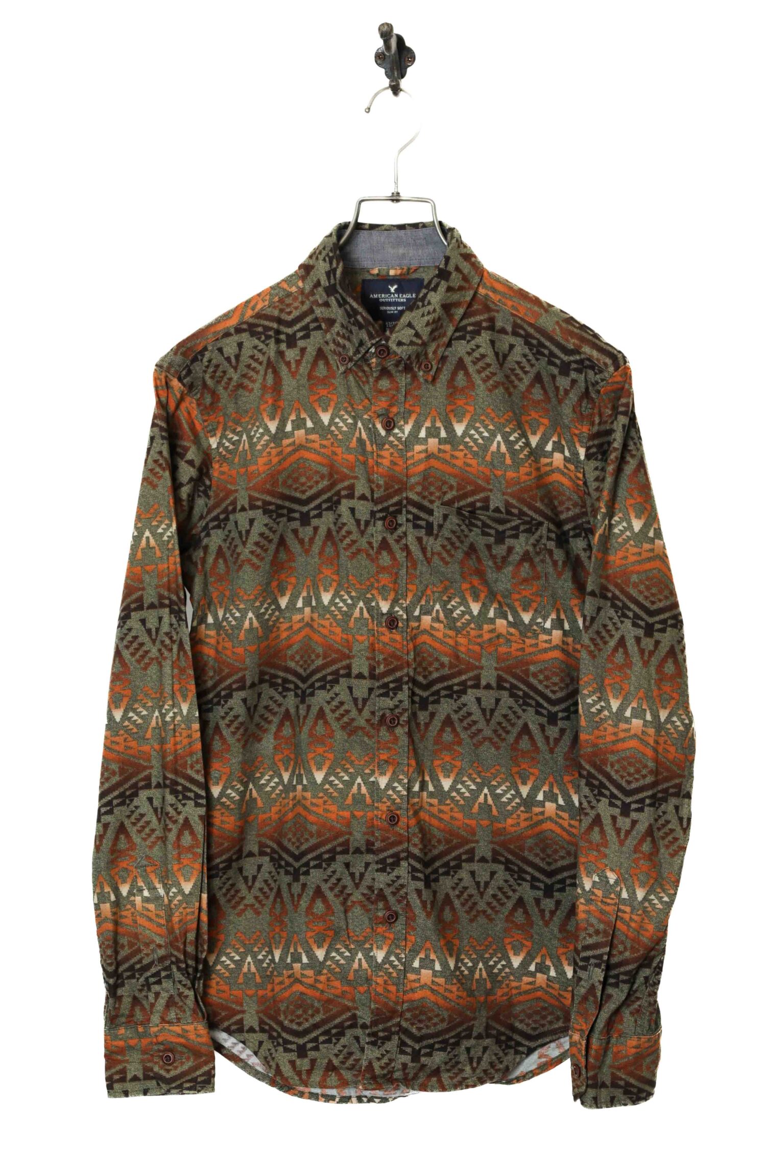 USED AMERICAN EAGLE PRINTED SHIRT/M