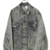 VINTAGE BLACK DENM JACKET/MADE IN USA/XL