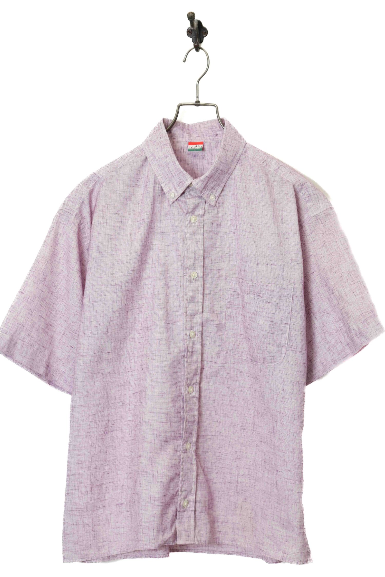 VINTAGE LINEN SHIRT/MADE IN INDIA/L