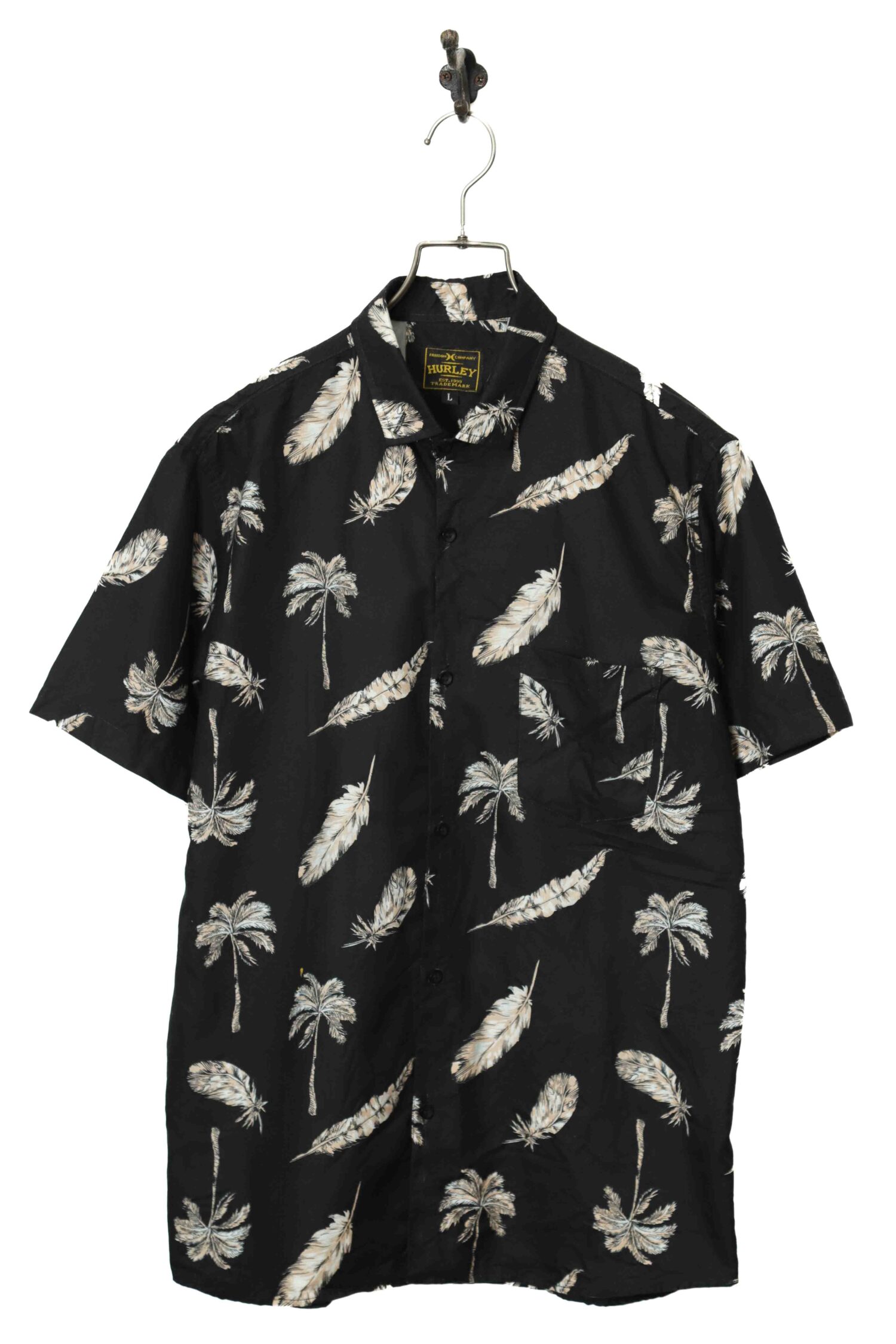 USED HURLEY PRINTED SHIRT/L