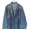 VINTAGE EMBROIDERY DENIM JACKET/L