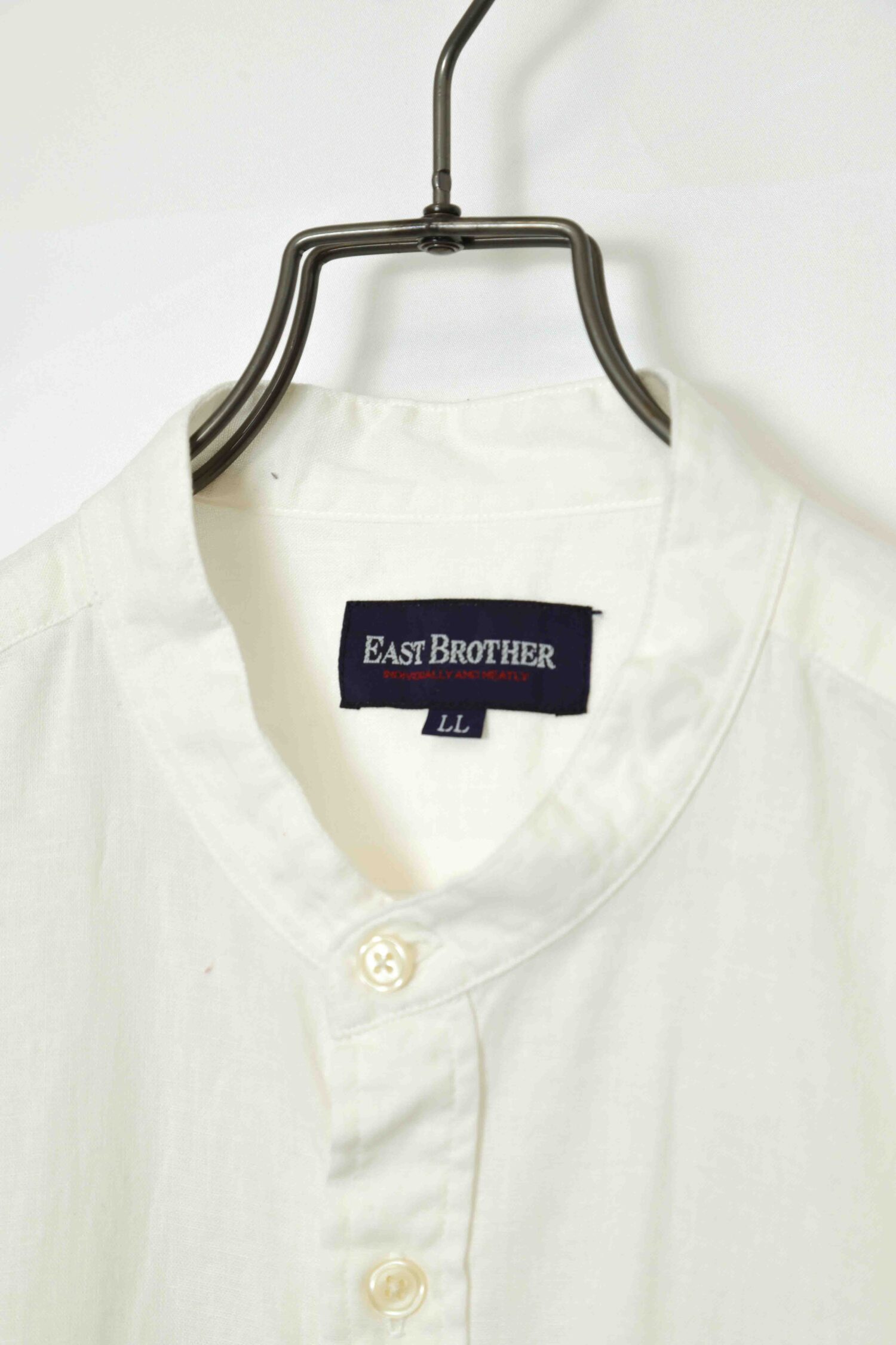 Alternative view of USED STAND COLLAR COTTON LINEN SHIRT/XL