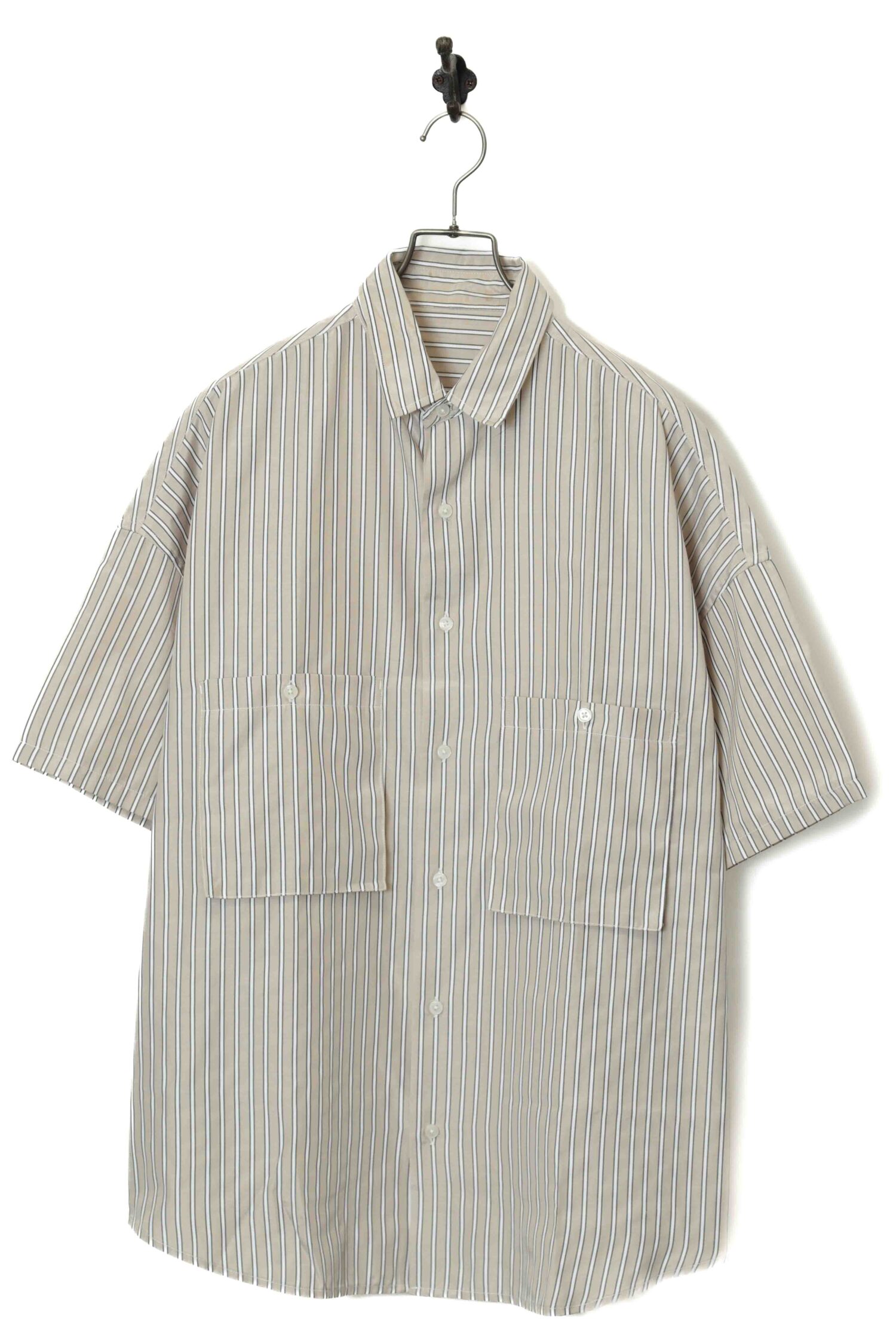 VINTAGE STRIPED SHORT SLEEVE SHIRT/XL