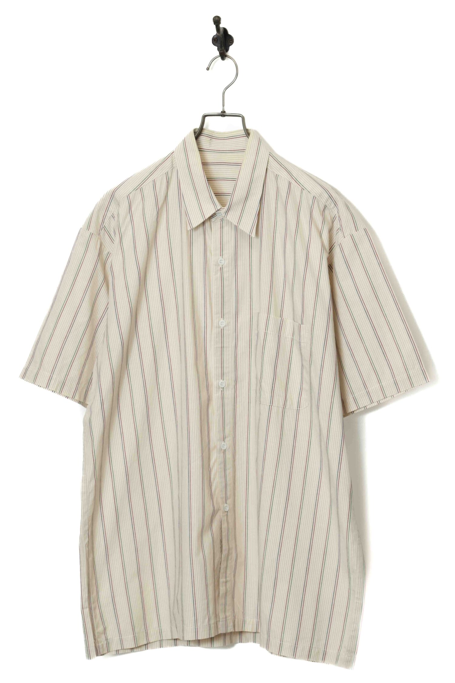 VINTAGE STRIPED SHORT SLEEVE SHIRT/XL