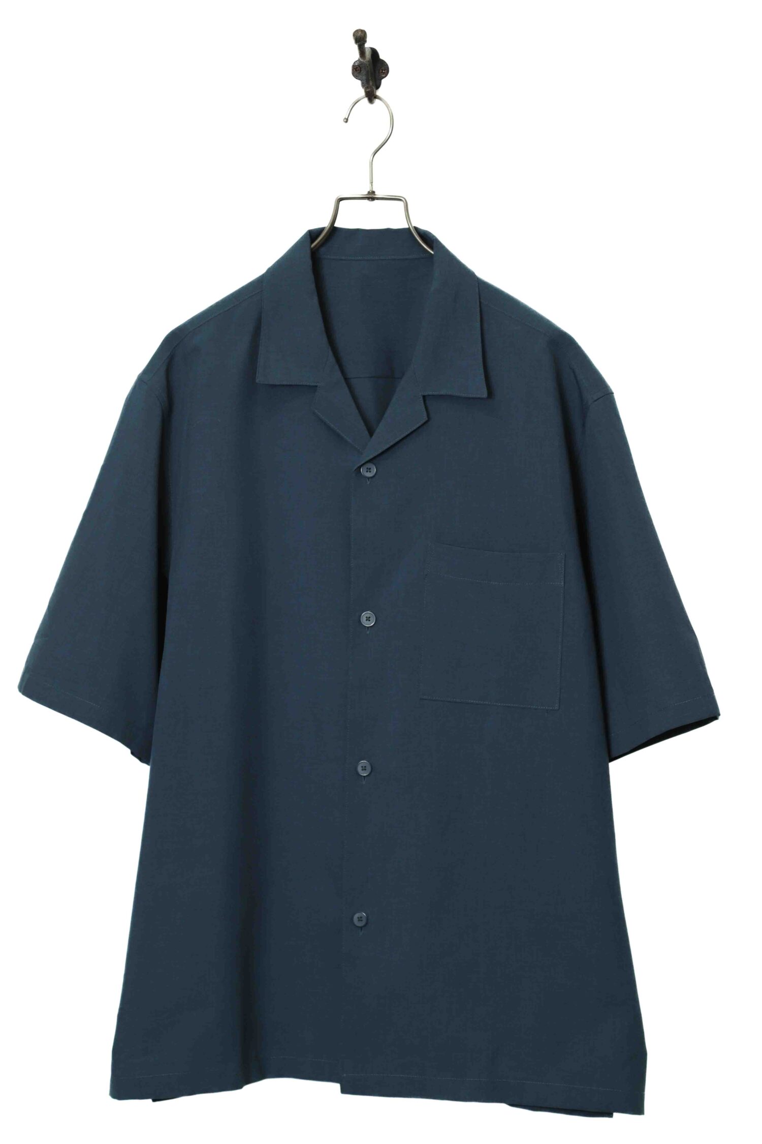 VINTAGE OPEN COLLAR SHIRT/L