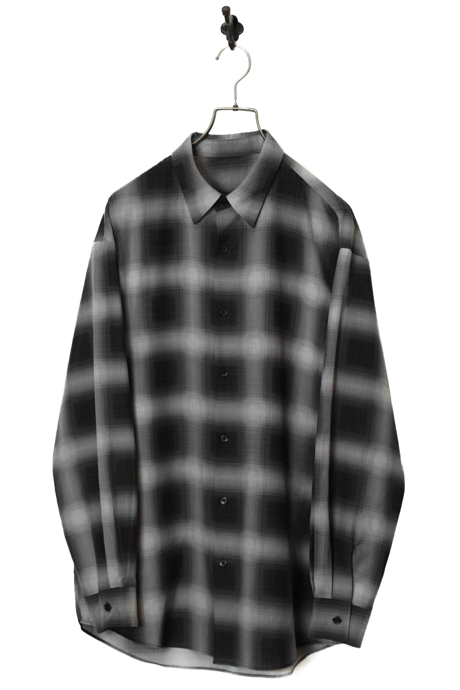 VINTAGE PRINTED CHECK SHIRT/XL