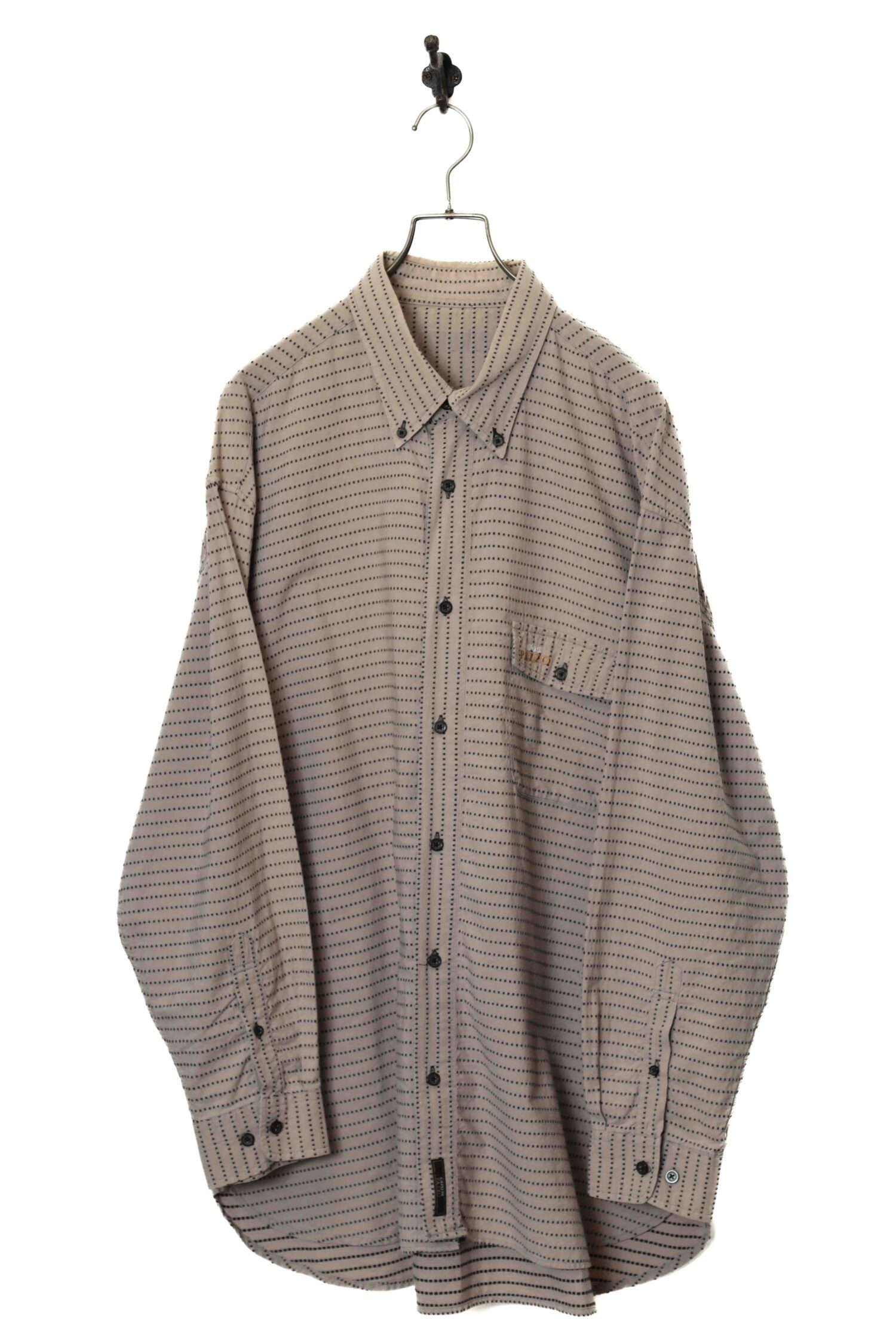 VINTAGE PRINTED BUTTON DOWN SHIRT/XL