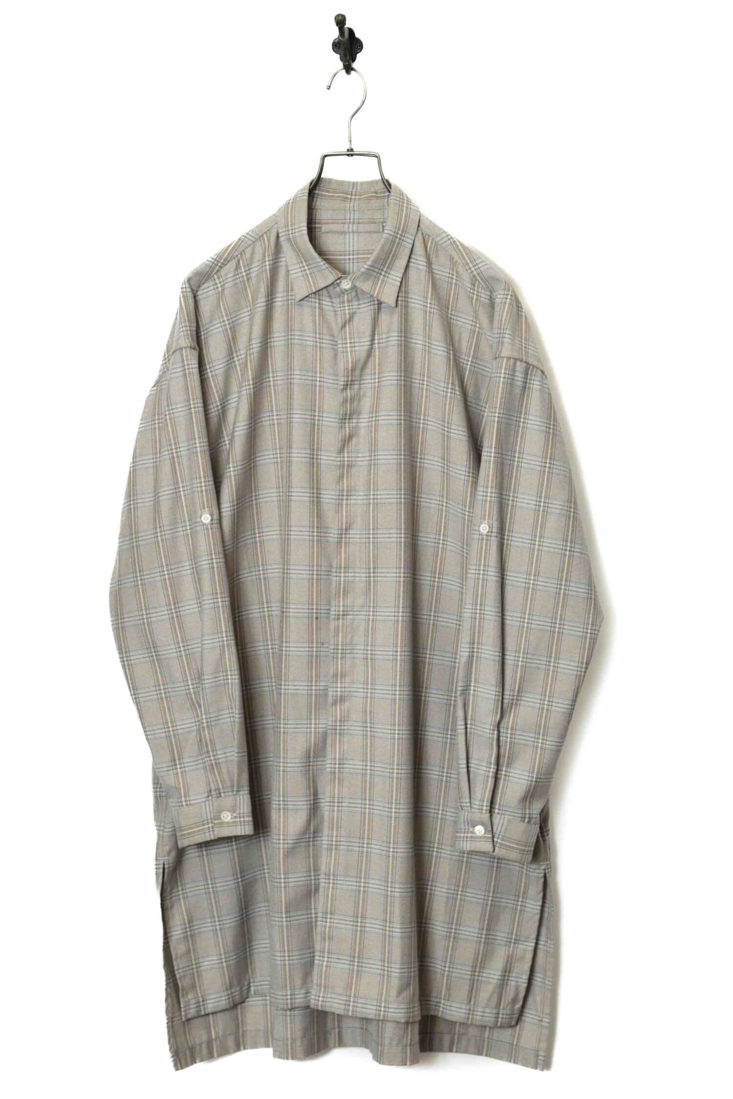VINTAGE CHECK LONG SHIRT/XL