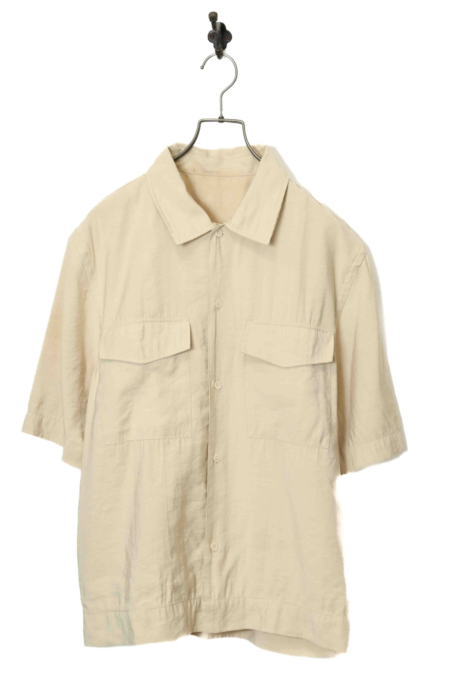 VINTAGE OPEN COLLAR SHIRT/L
