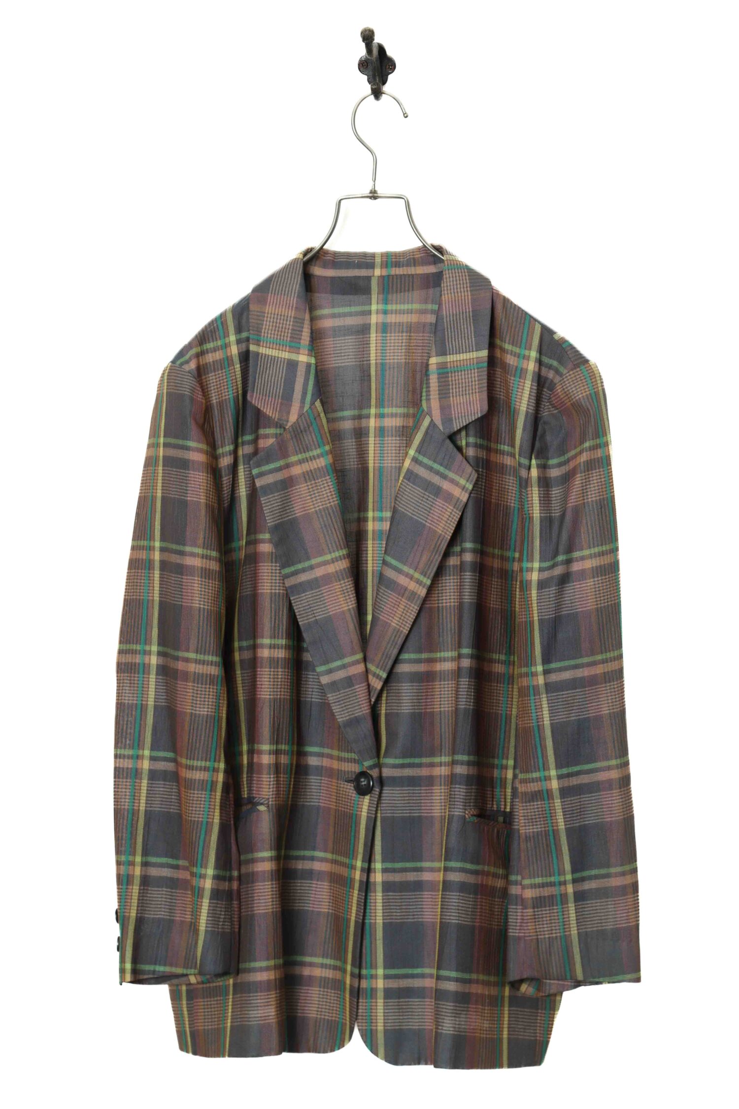VINTAGE CHECK TAILORED JACKET/M