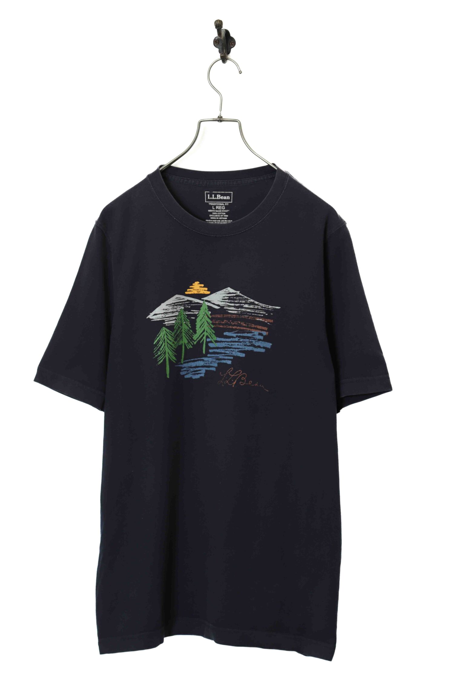USED L.L BEAN PRINTED T-SHIRT/L
