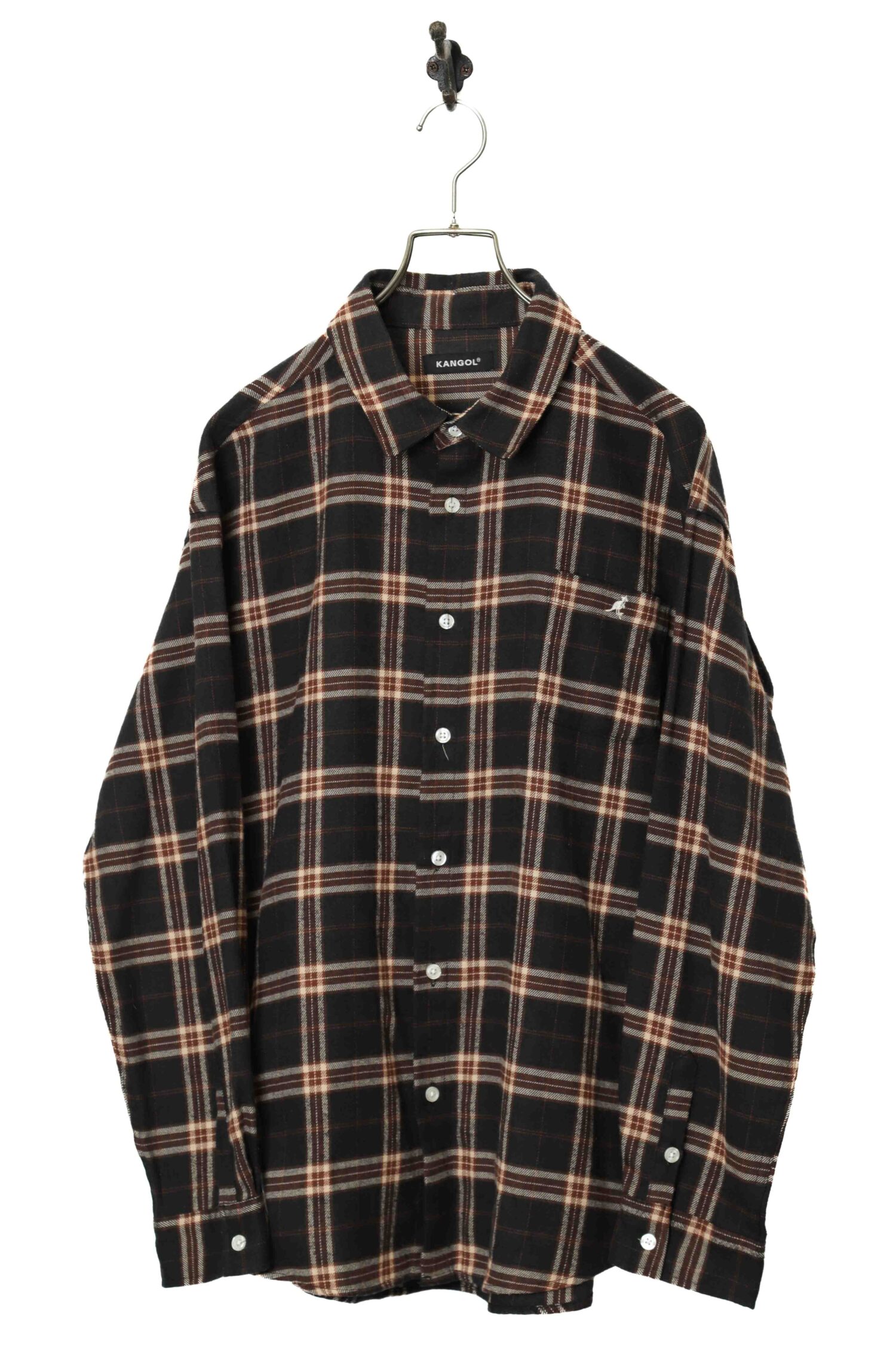 USED KANGOL CHECK SHIRT/XL