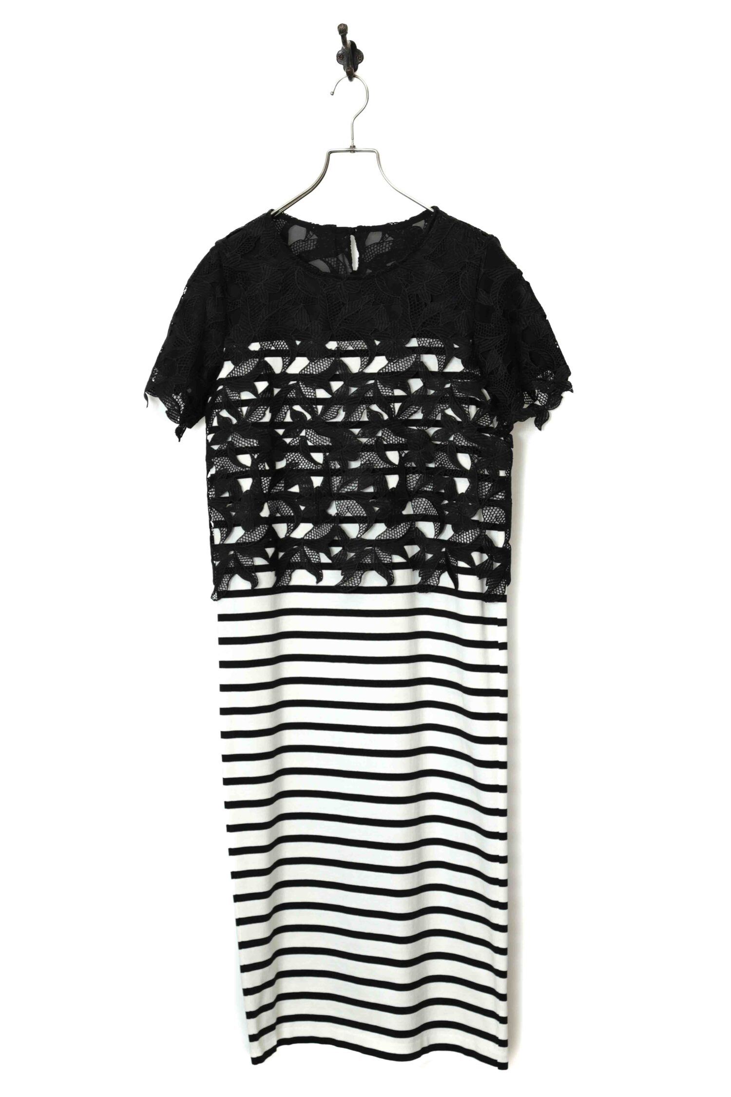 VINTAGE BORDER LACE ONE-PIECE DRESS/M