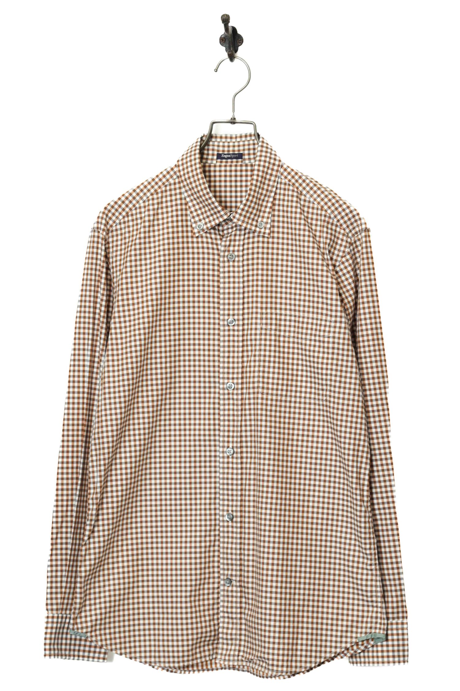 USED ZEGNA CHECK SHIRT/M