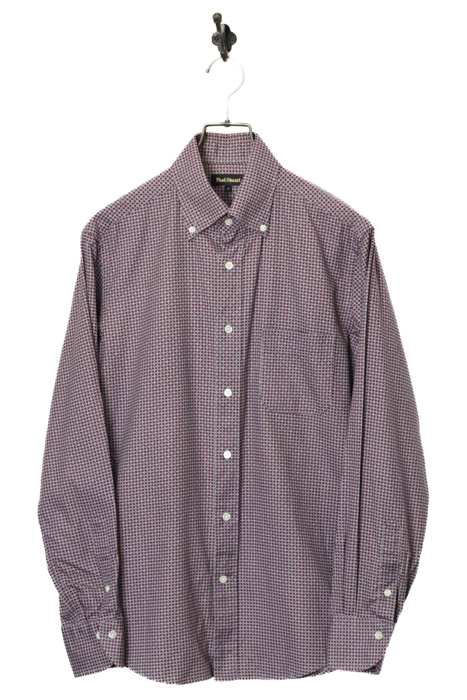 USED PAUL STUART PRINTED SHIRT/M