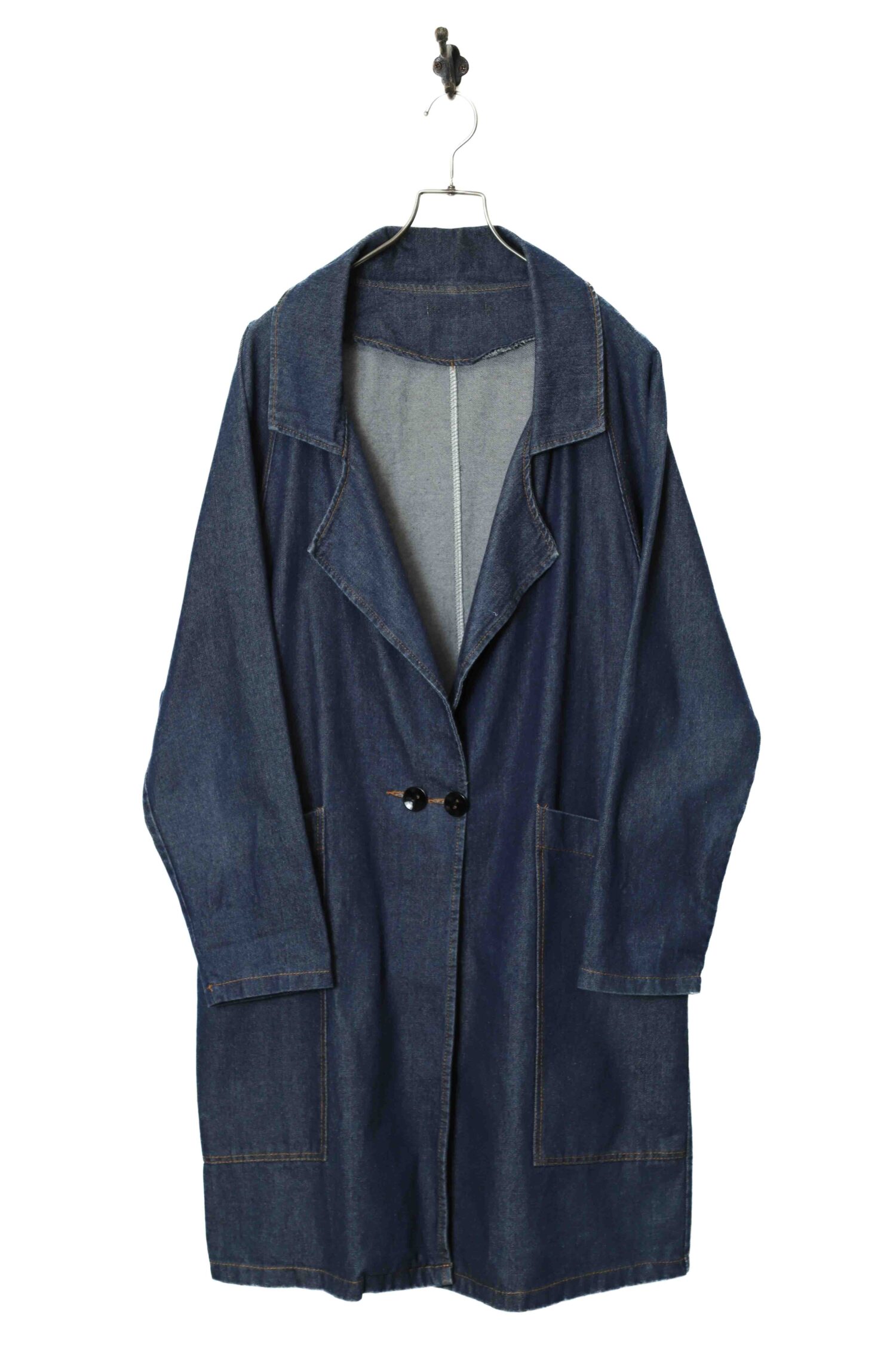 VINTAGE DOUBLE DENIM COAT/L
