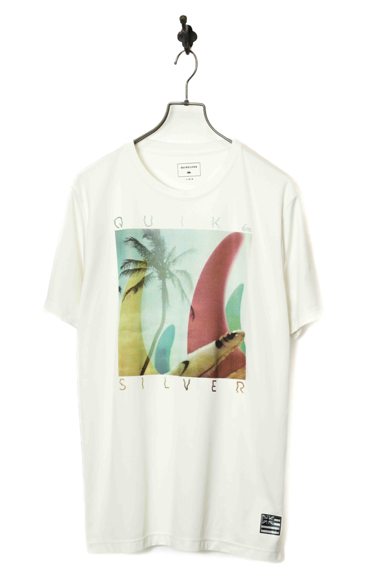USED QUICKSILVER PRINTED T-SHIRT/L