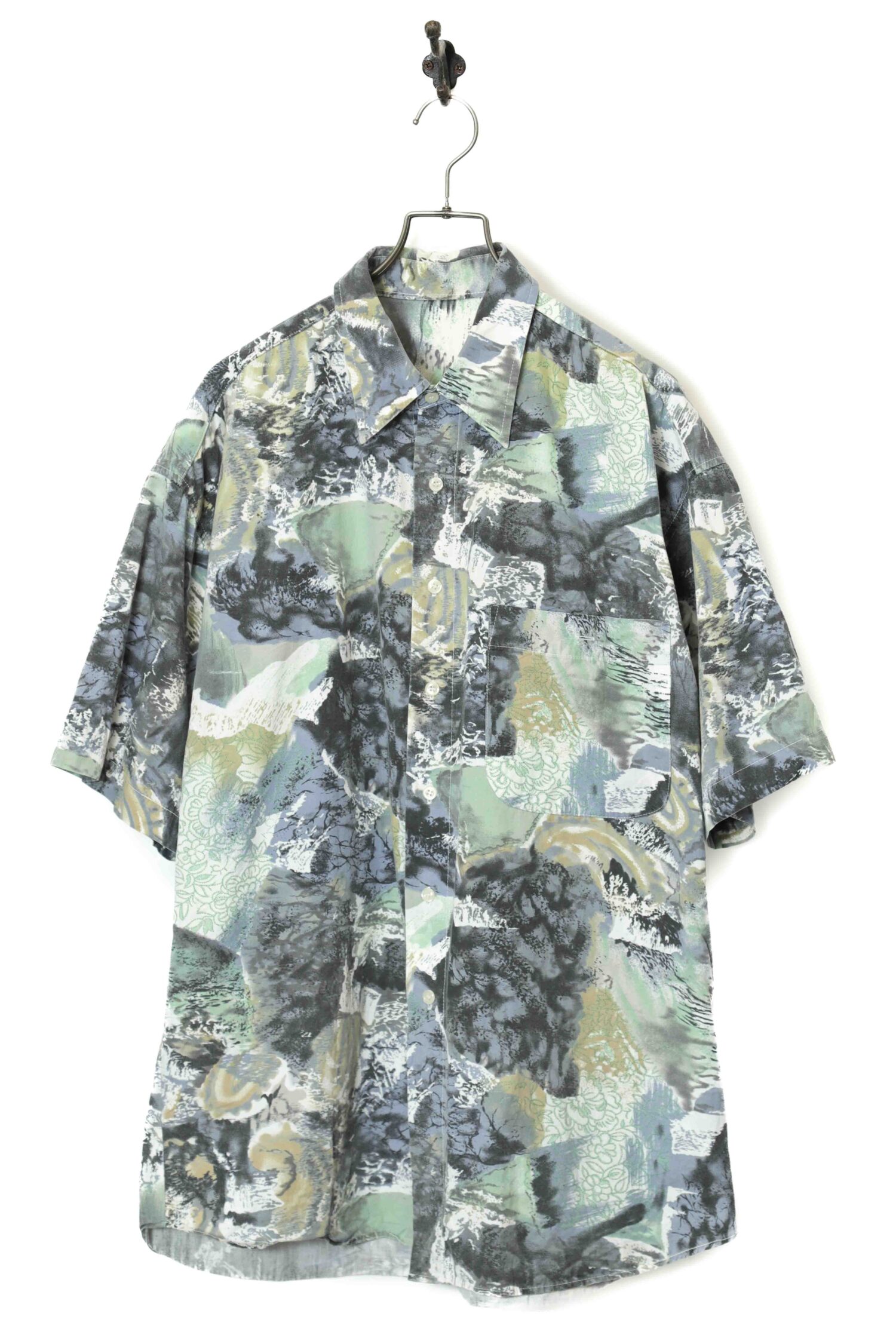 VINTAGE PRINTED SHORT SLEEVE SHIRT/XL