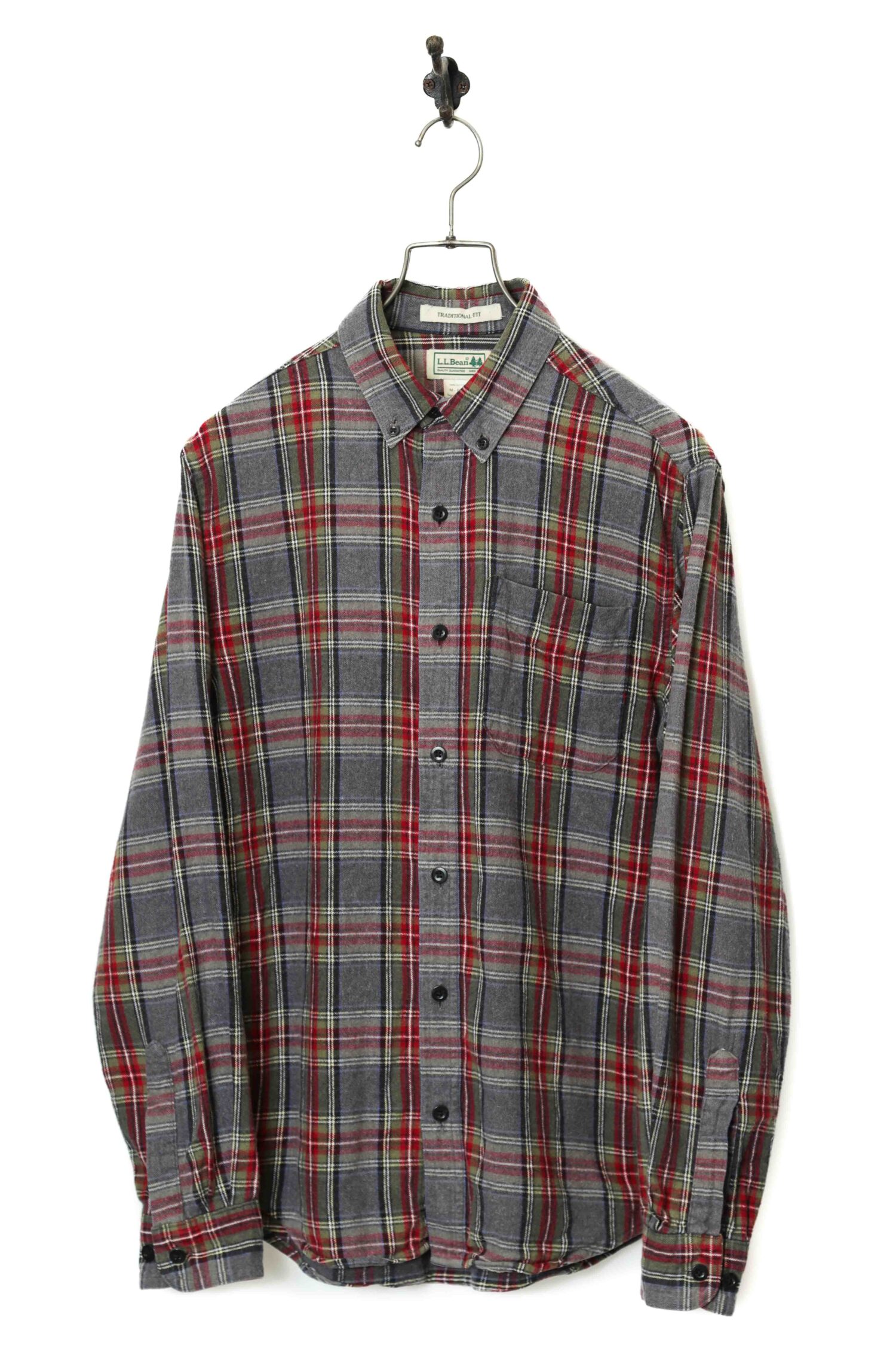 USED L.L BEAN CHECK SHIRT/M