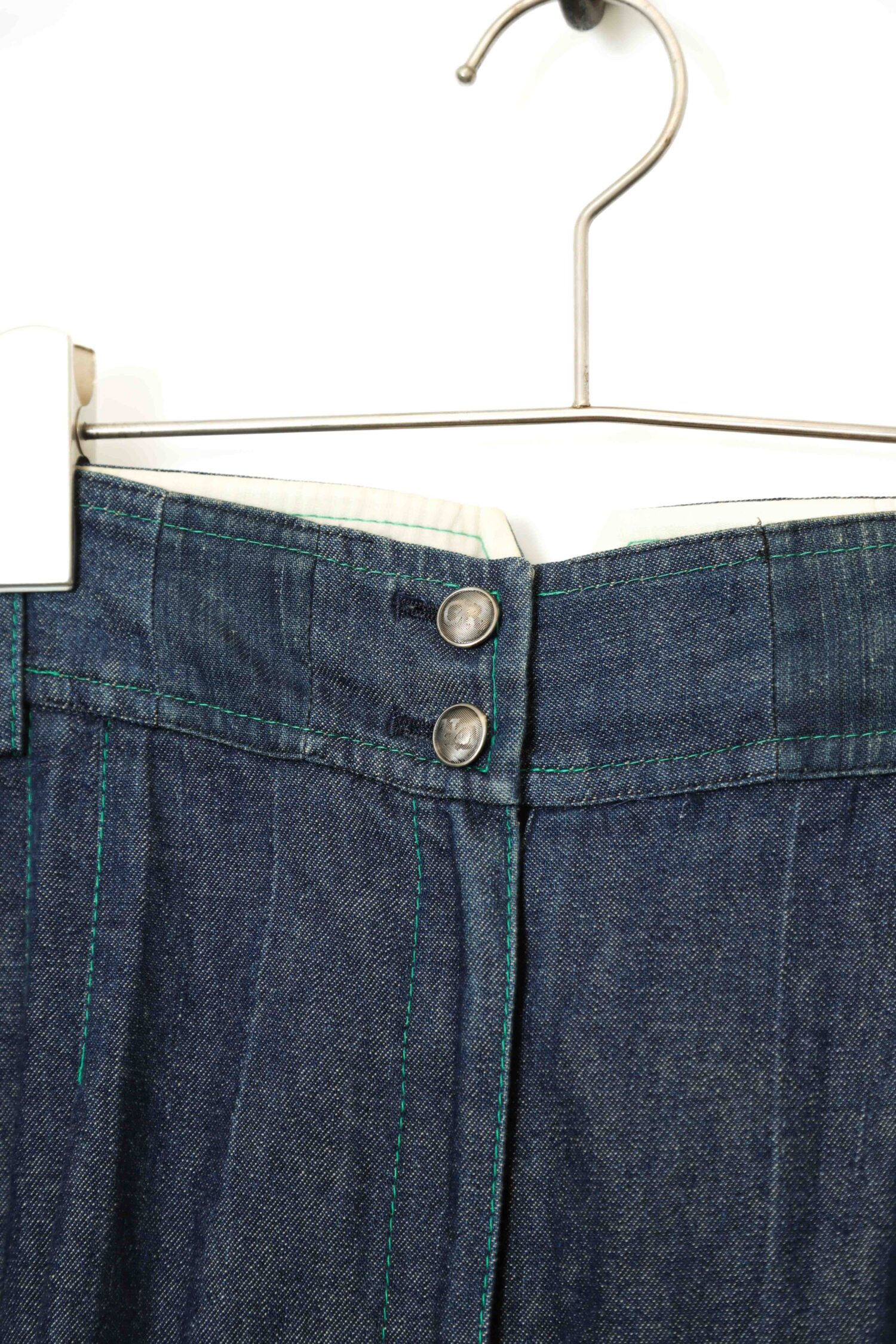 Alternative view of VINTAGE PLEATED DENIM PANTS/W74