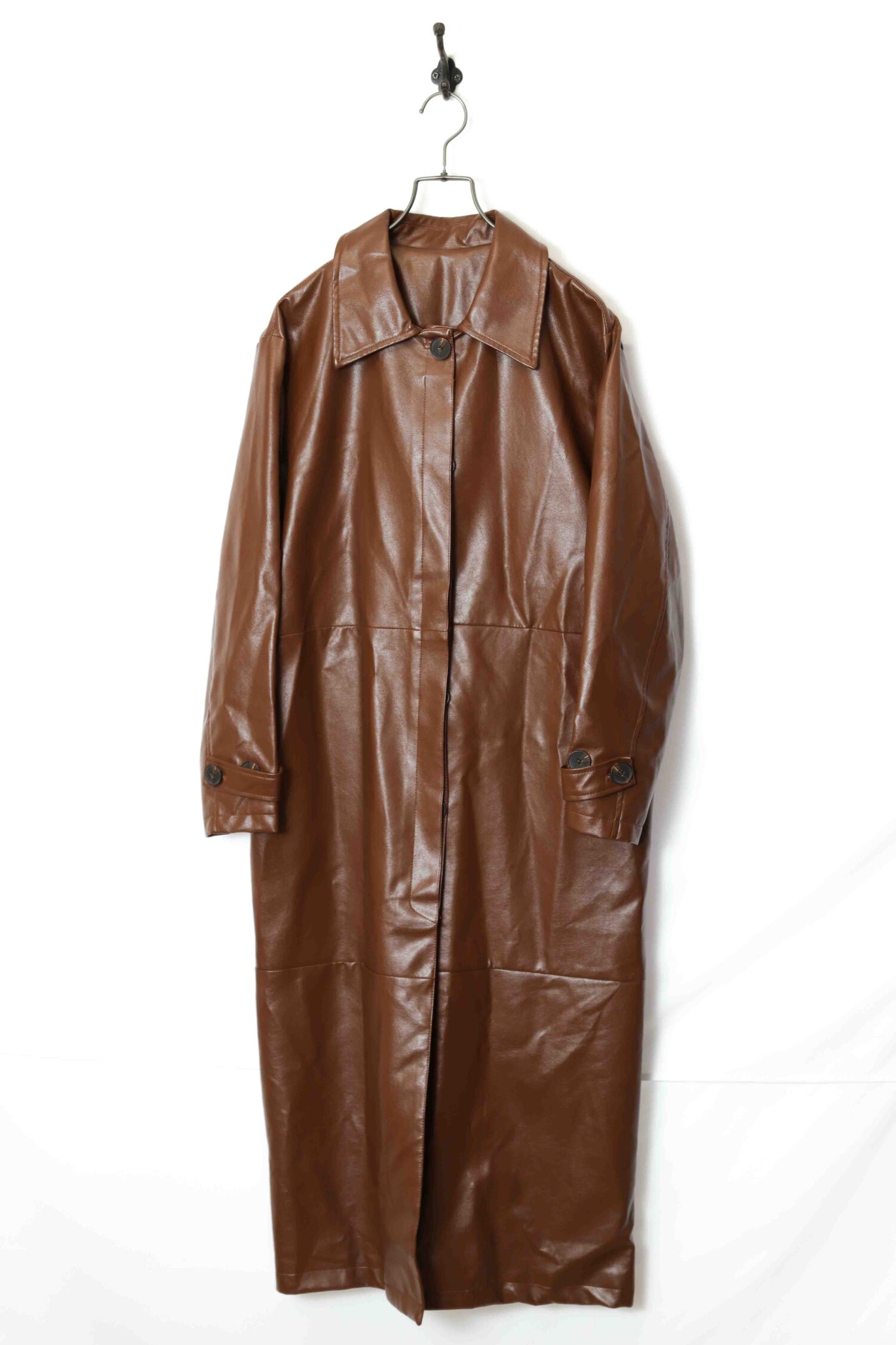 VINTAGE FAKE LEATHER LONG COAT/XL | 古着屋FERANTRACING【公式