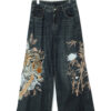 VINTAGE EMBROIDERY DENIM PANTS/W78