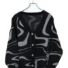 VINTAGE KNITTED PATTERN CARDIGAN/L