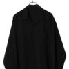VINTAGE BLACK OPEN COLLAR SHIRT/XL