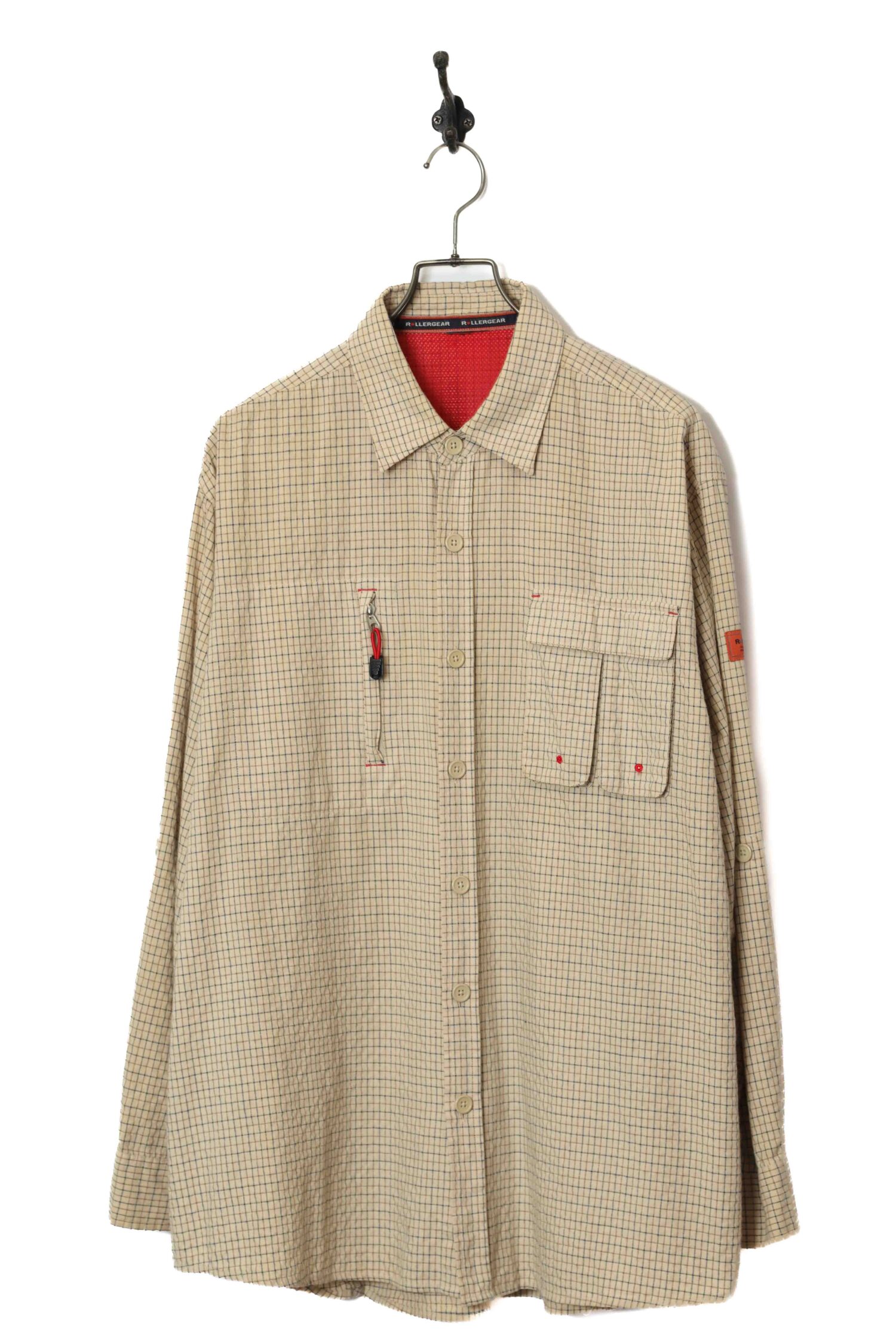 USED CHECK PATTERN TECK SHIRT/XL
