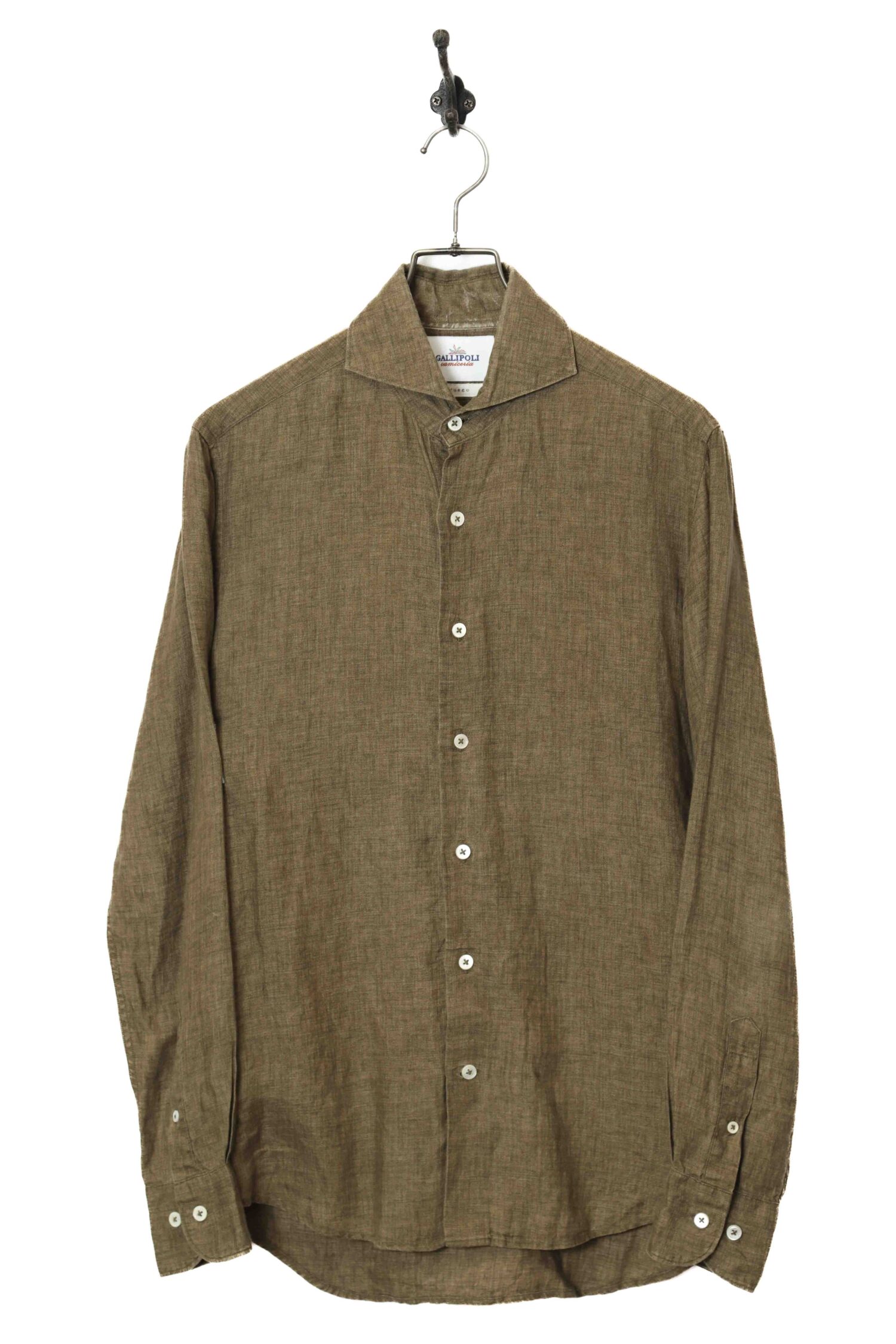 USED GALLIPOLI LINEN DRESS SHIRT/M