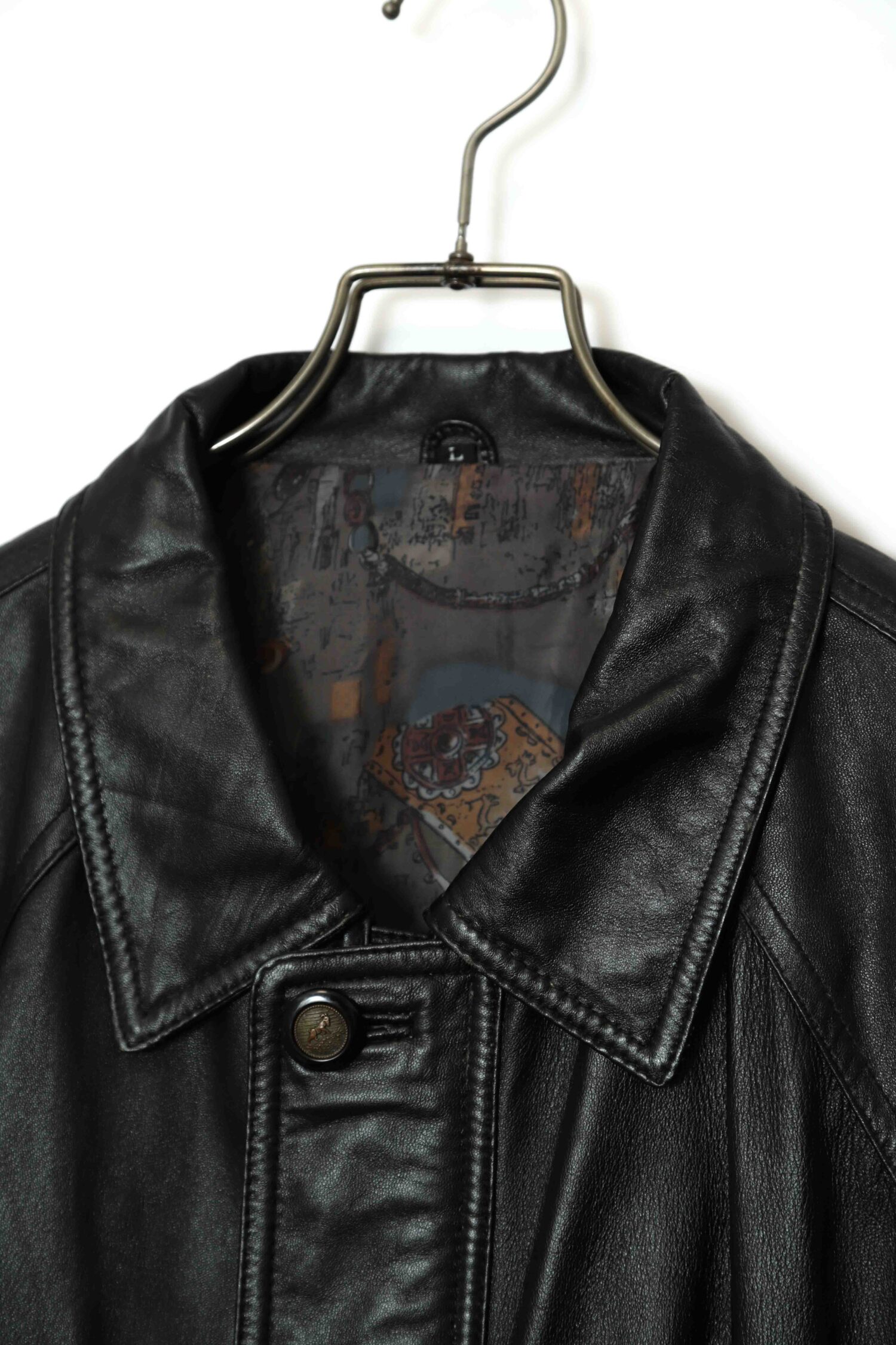 Alternative view of VINTAGE SHEEP LEATHER COVERALL JACKET/L