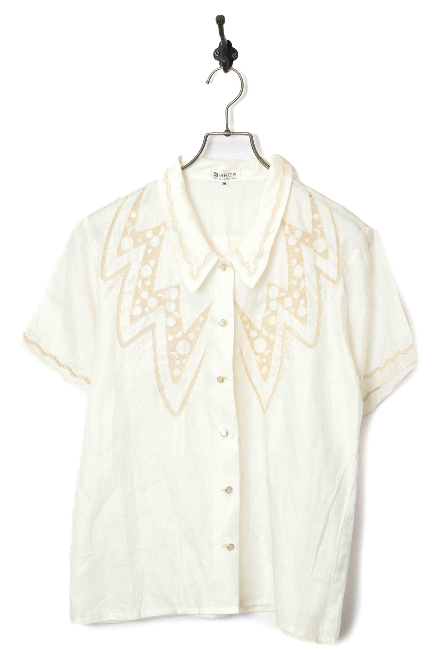 VINTAGE EMBROIDERY BLOUSE/L